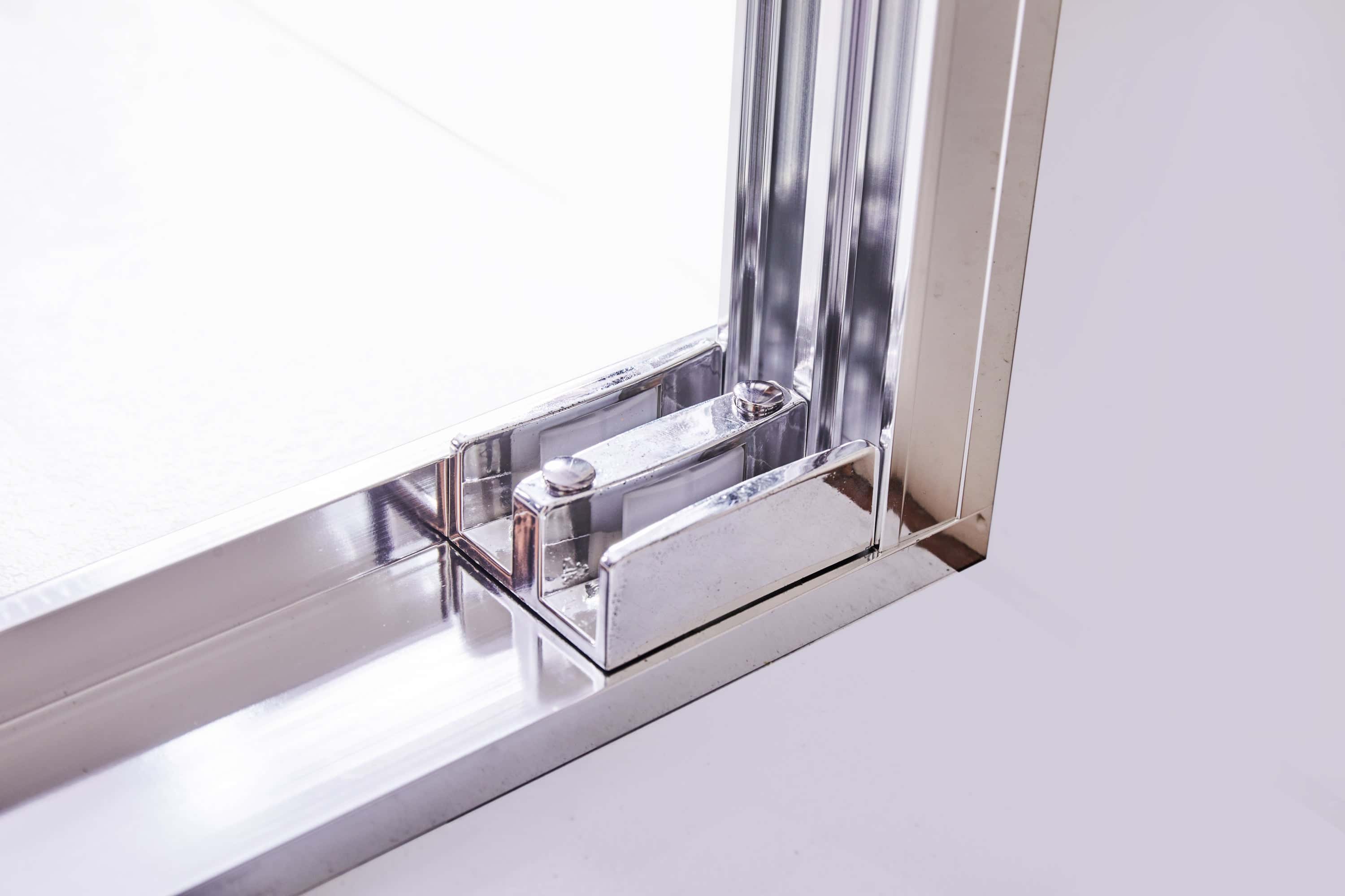 56-60"W x 76"H Semi-Frameless Shower Door, Double Sliding Shower Door, 5/16" (8mm) Clear Tempered Glass Shower Door with Explosion-Proof Film, Chrome 24D212-60C-COMBO-1