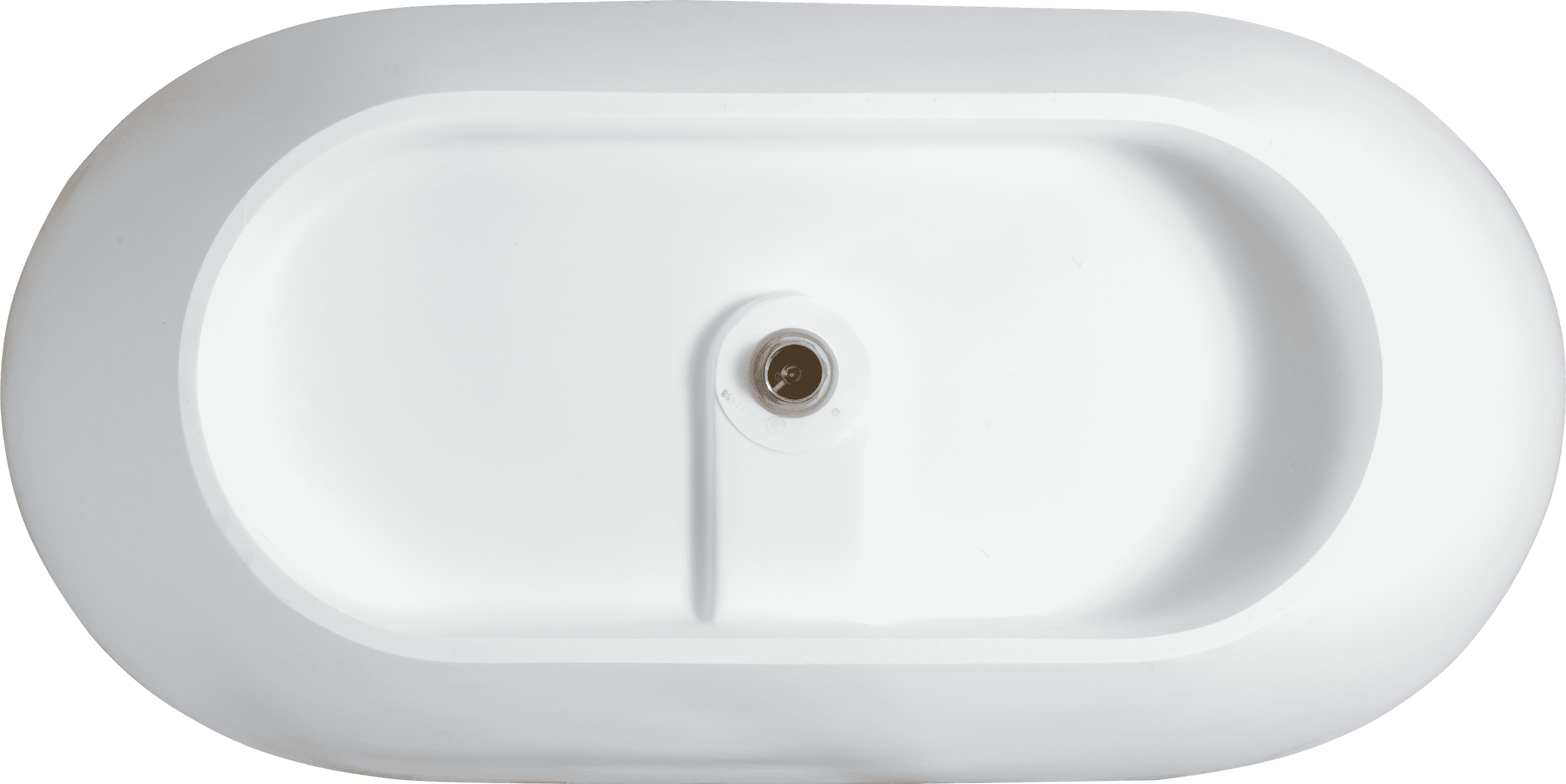 69" Freestanding Solid Surface Bathtub, Luxury Handcrafted Stone Resin Freestanding Soaking Bathtub with Overflow and Pop-up Drain, Matte White 24S03-69MW