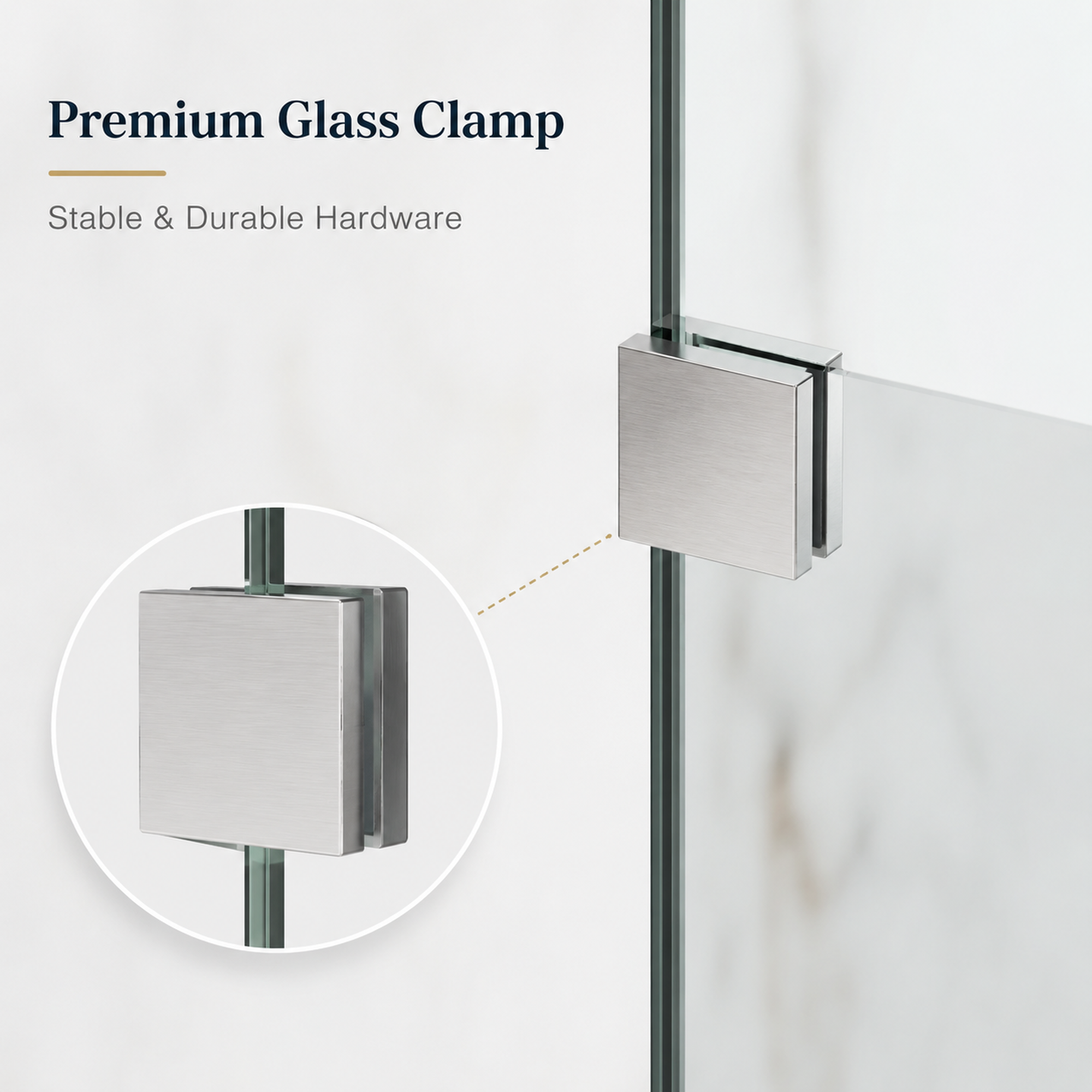 30-32 x 72 in Frameless Fixed Shower Panel - 30 x 72 in / Brushed Chrome view 4