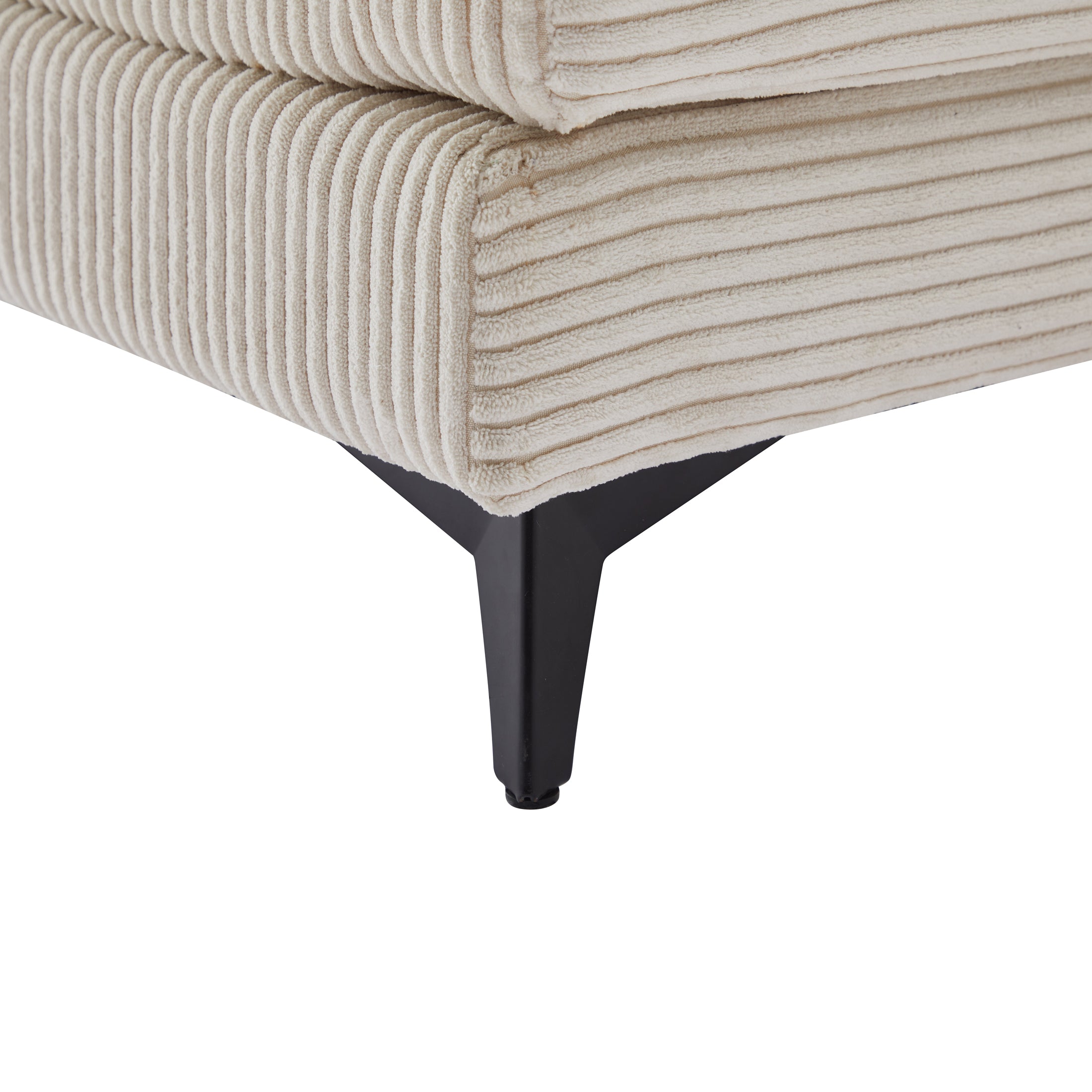 Deep Seat Sectional Sofa, Comfortable Cloud Sofa with Ottomans, loveseat or 4-seater Sofa, 85.8''Modern Corduroy Upholstered Sectional Sofa for Living Room, Apartment, Studio, Office (Beige).
