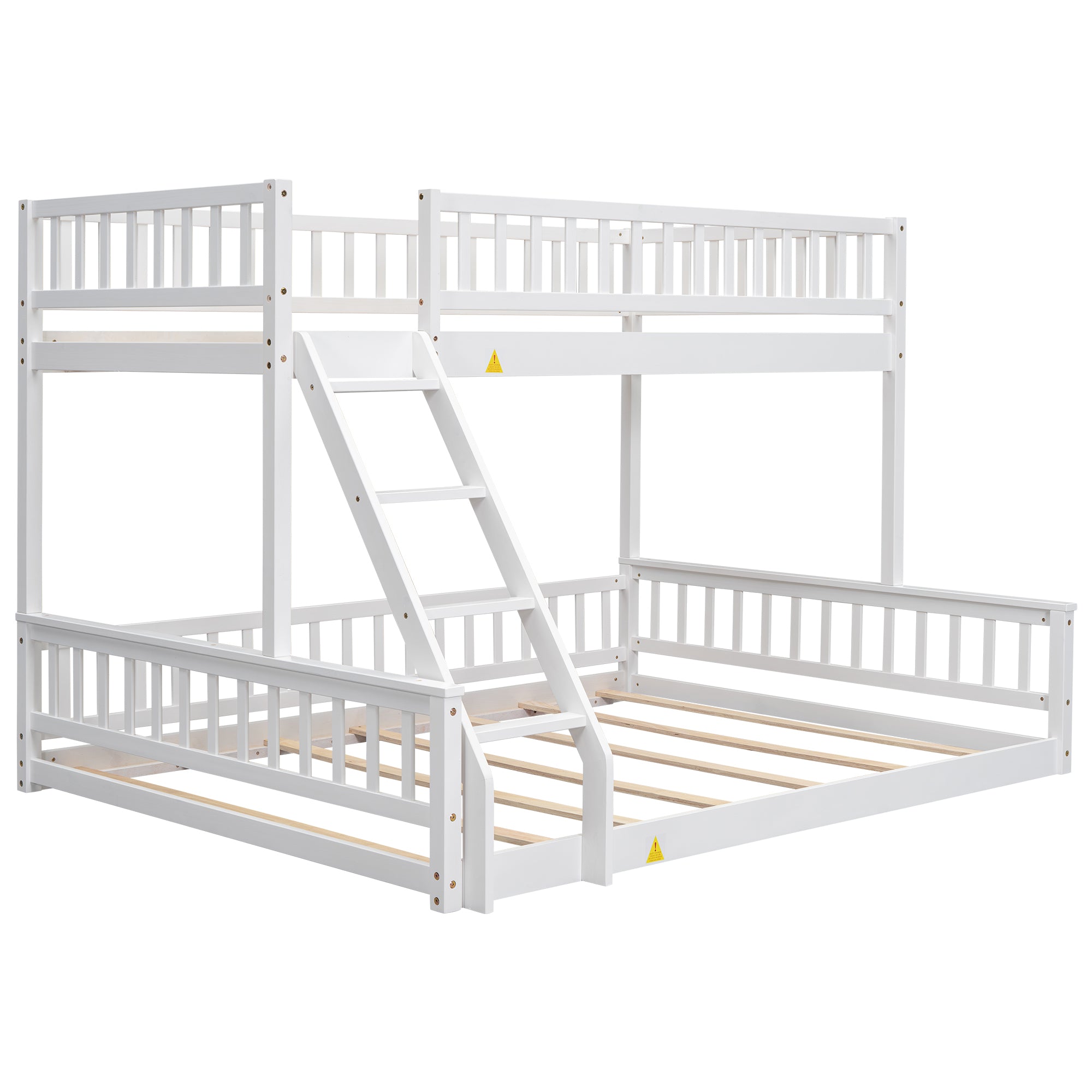 Twin XL over Queen Bunk Bed with Ladder, White — supplier product image 10