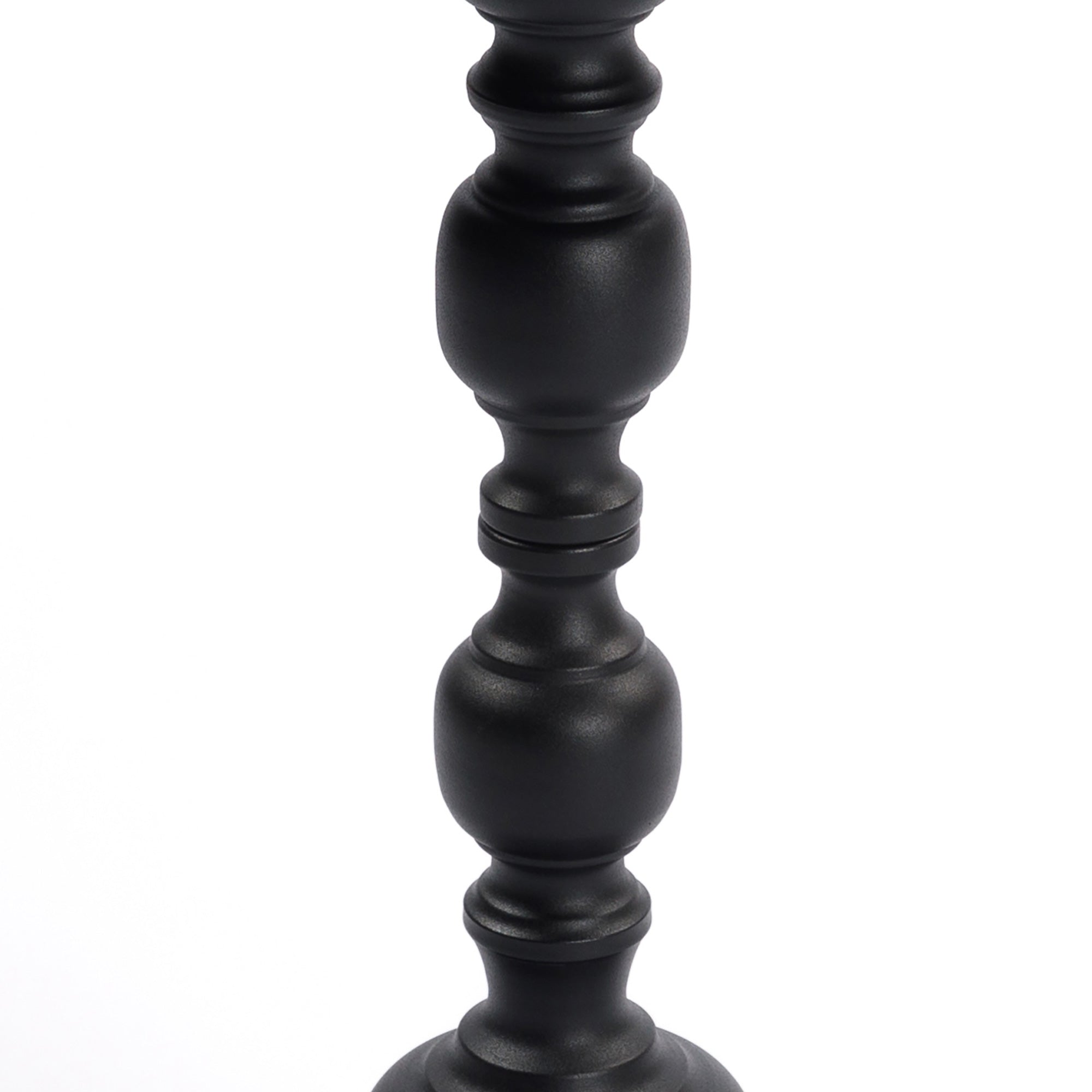 Round metal accent table top detail view