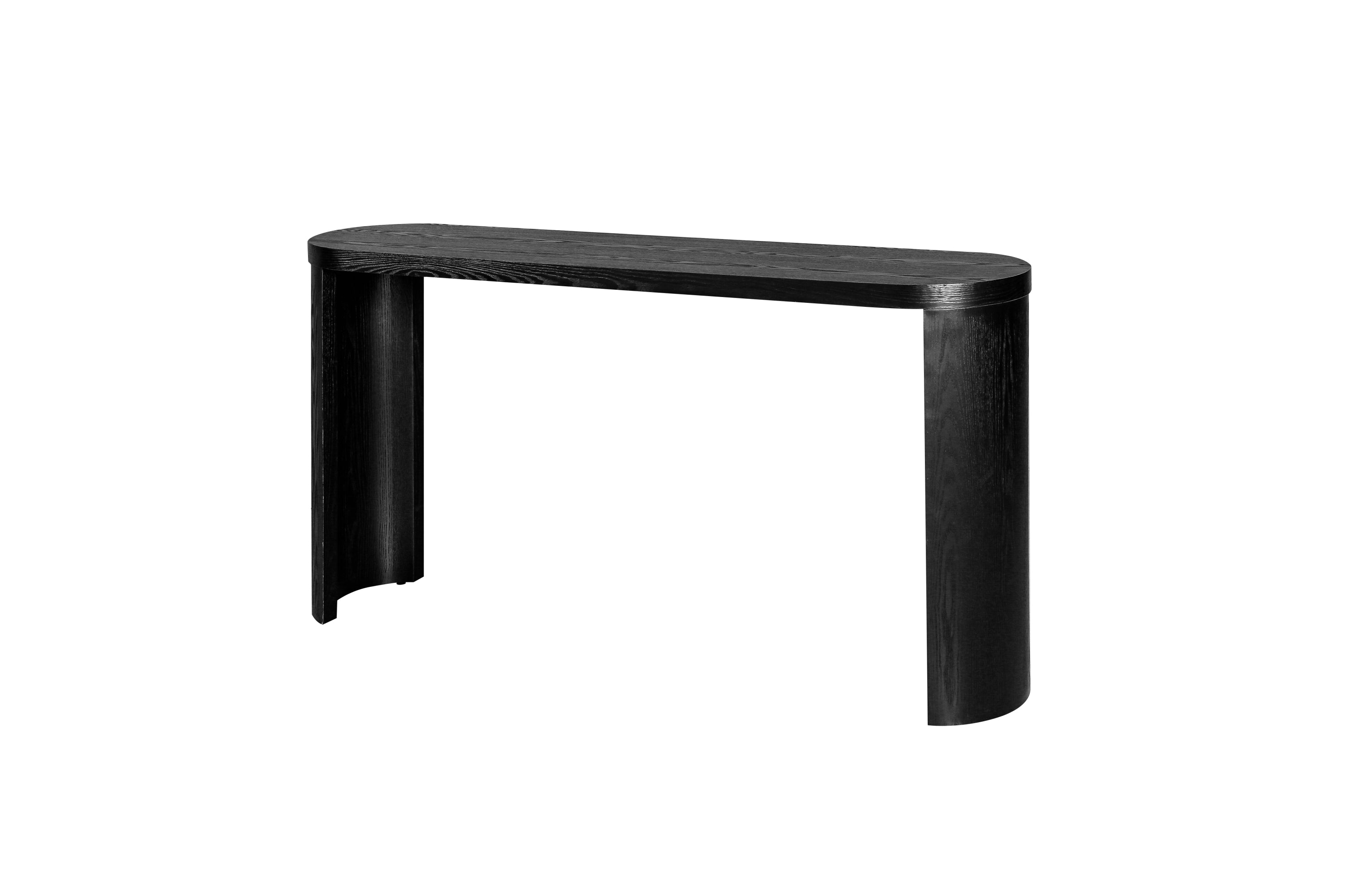 60'' Thick Top Entryway Table, Curved Legs, Support The Installation Of Inward-facing Or Outward-facing for Sofas, Entryway (Black)