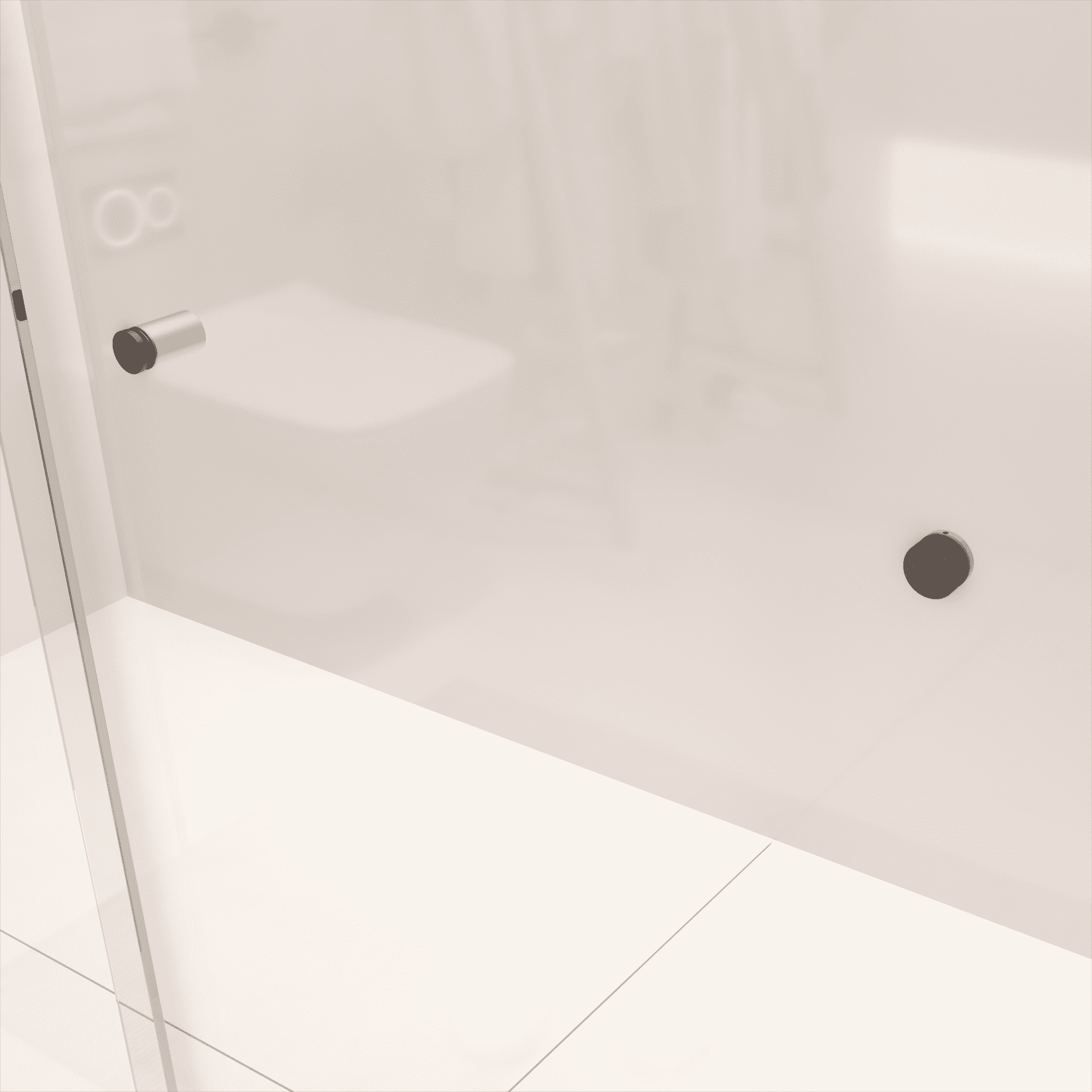 56"-60"W x 72" H  Semi-Frameless Double Sliding Shower Door, Bypass Shower Door, 1/4" (6mm) Thick SGCC Tempered Glass Door,  Matte Black
