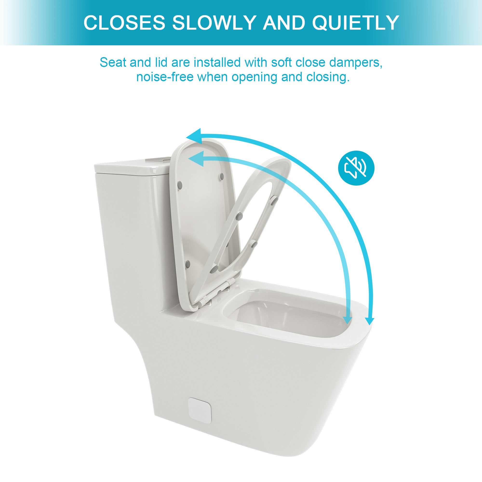 Ceramic One Piece Toilet,Dual Flush with Soft Clsoing Seat