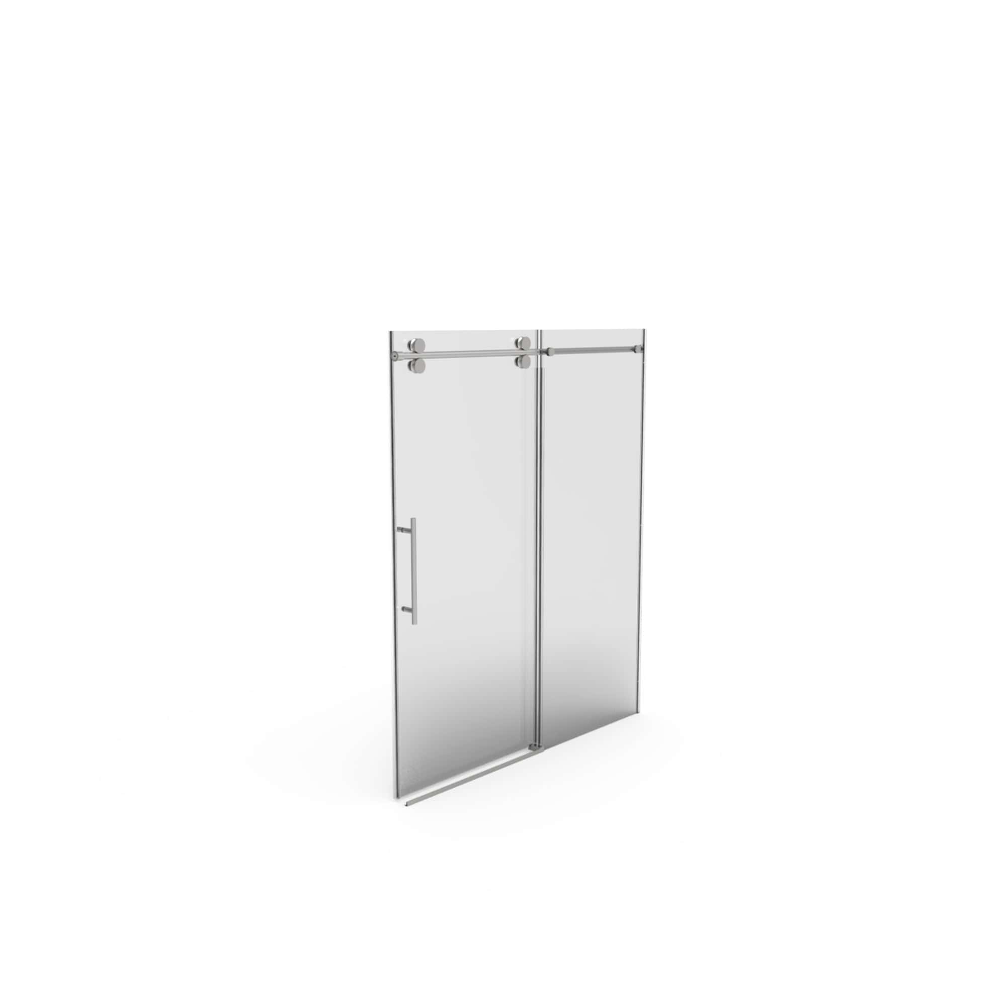 56"-60"W x 76"H Frameless Shower Door, Sliding Shower Door, with Premium 3/8"(10mm) Thick Tempered Glass Shower Enclosure ,Double Side Easy Clean Coat,Chrom Finished With Buffer