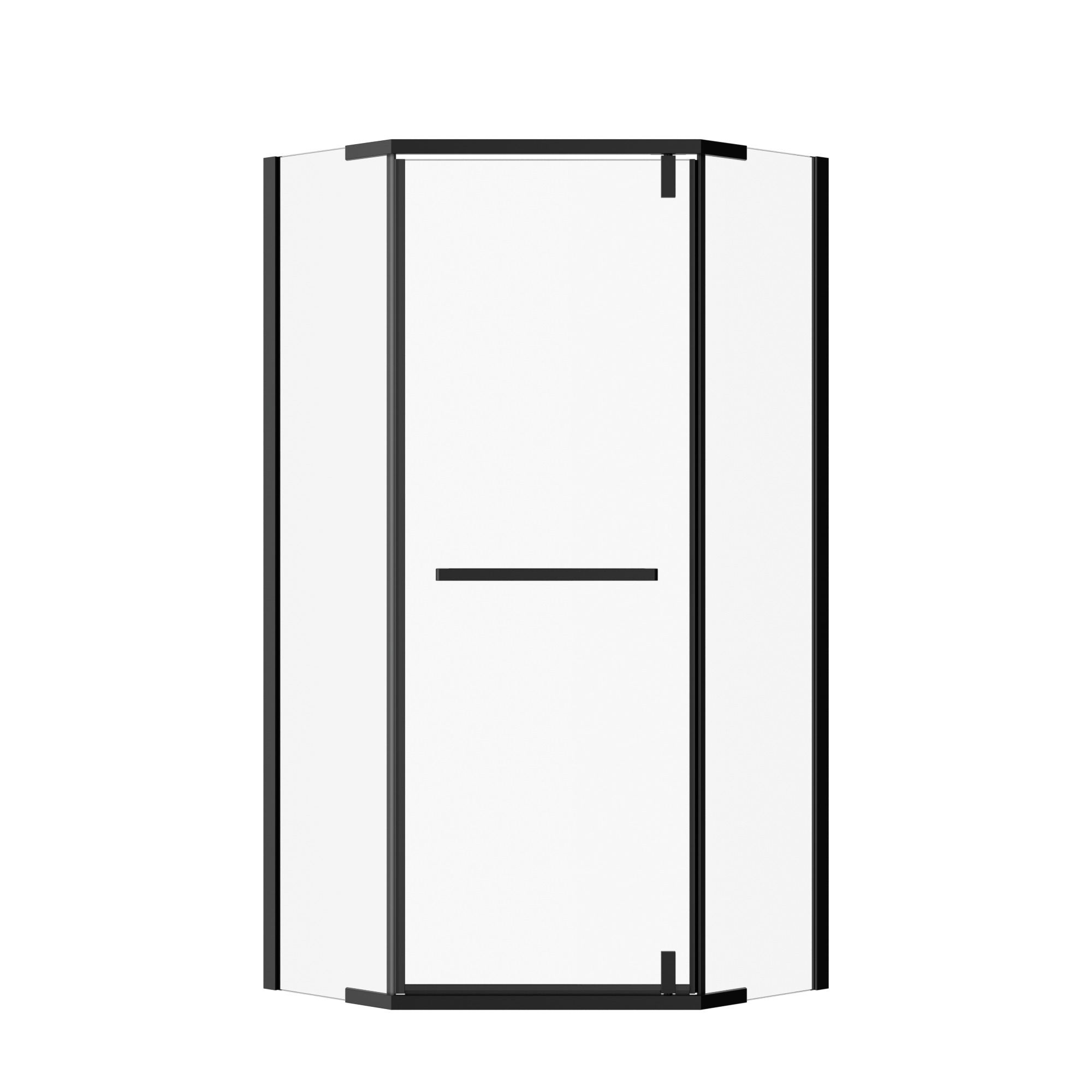36 x 36 x 72 in Neo-Angle Shower Door - 36 x 36 x 72 in / Clear Glass / Black view 5