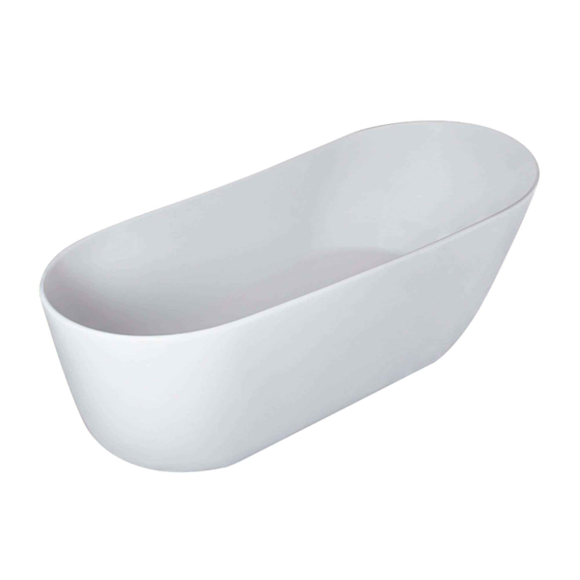 67" solid surface stone resin oval shape soaking bathtub with overflow for the bathroom