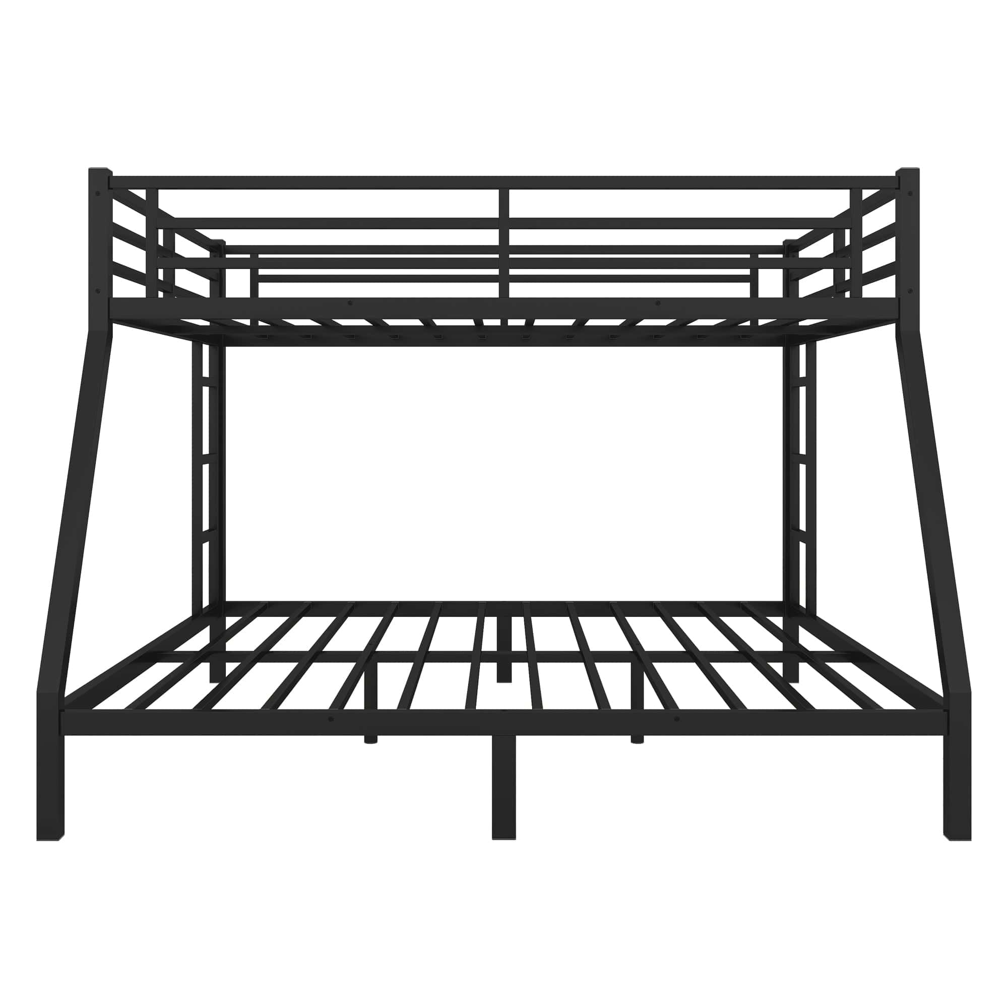 Metal Queen over King Bunk Bed for Teens and Adults,Space-Saving/Noise Reduced/No Box Spring Needed, Black
