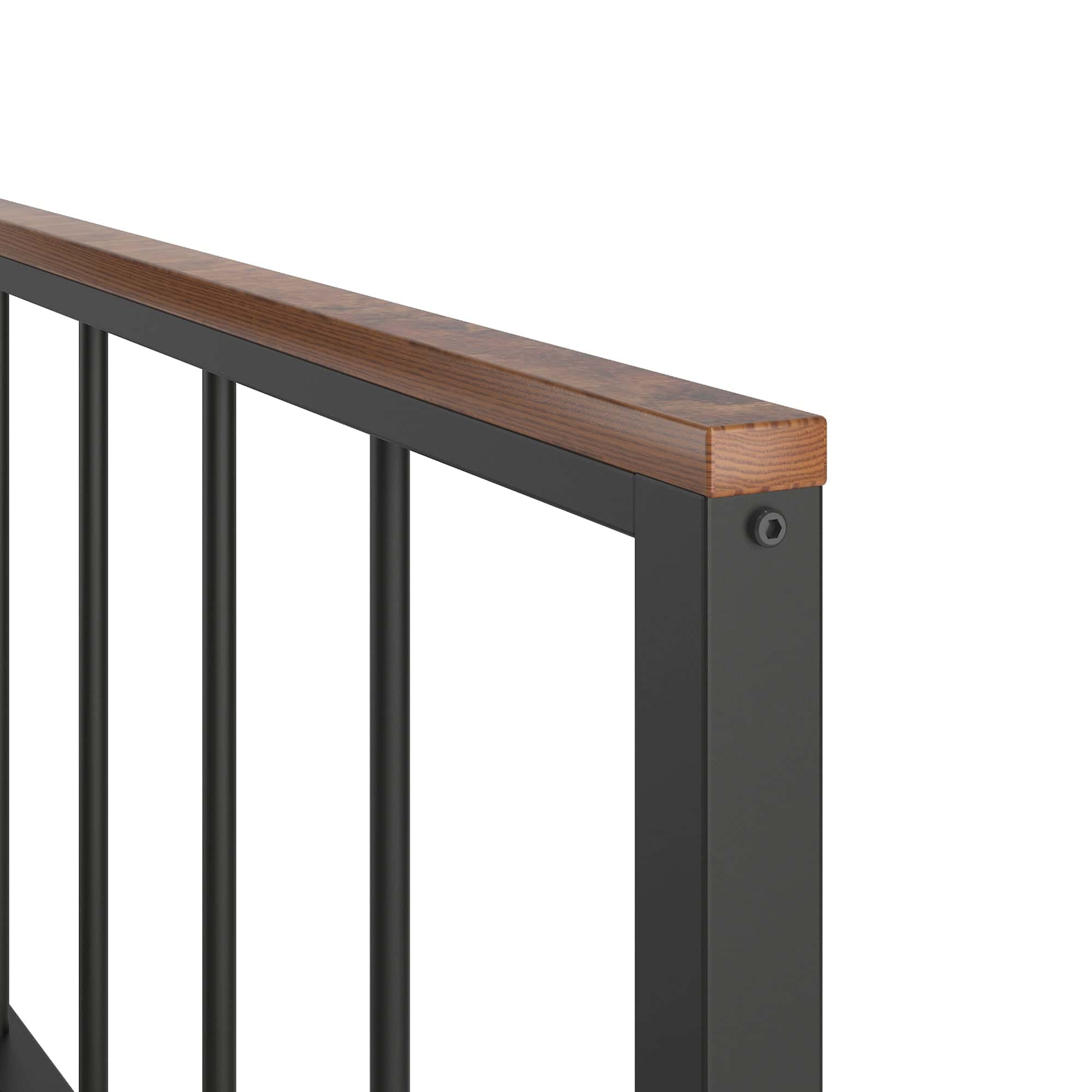 Metal Platform Bed frame with Headboard and Footboard,Sturdy Metal Frame,No Box Spring Needed(Queen)