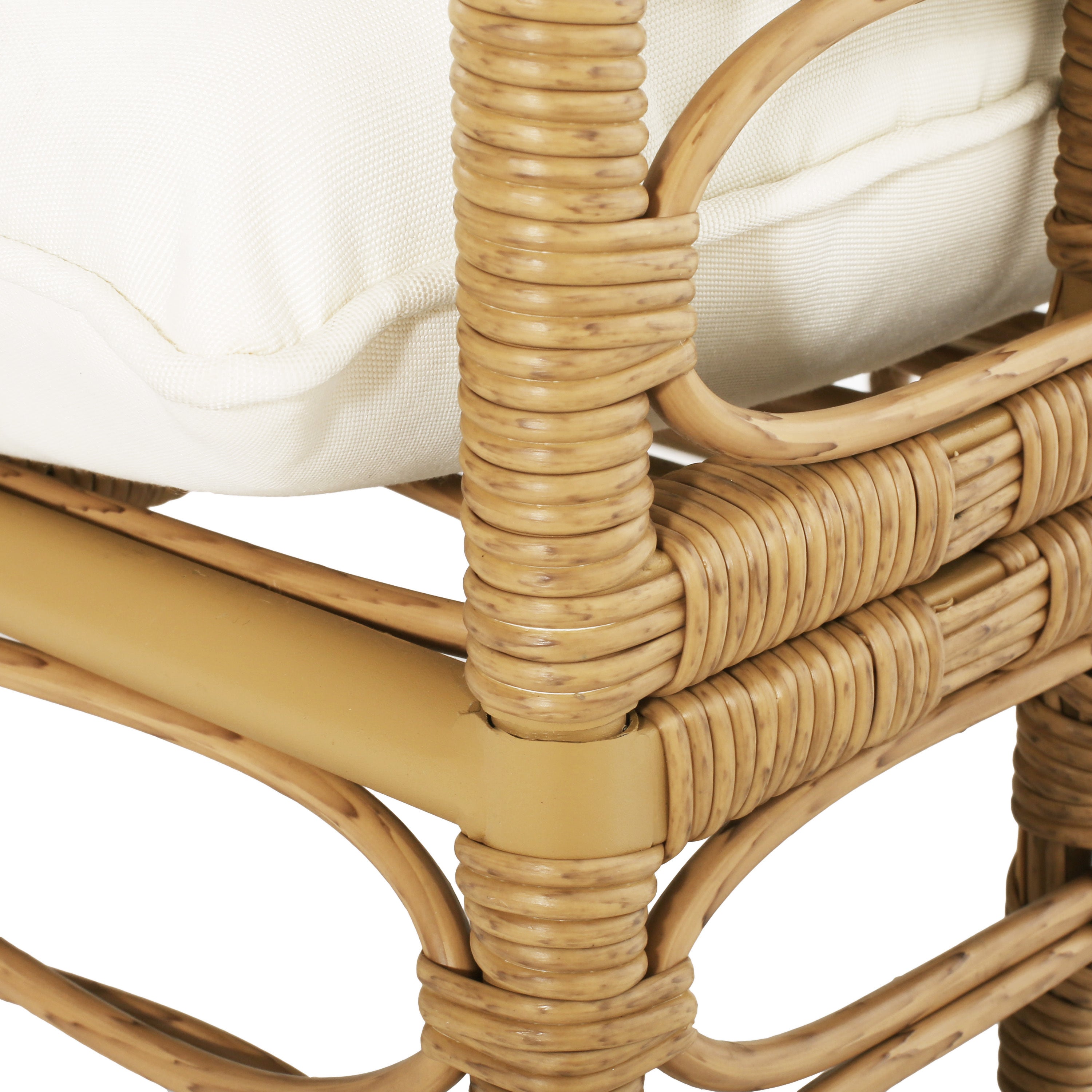 2-Piece Rattan Accent Chair Set with Side Table, Open Weave Boho Design, Perfect for Stylish Seating in Living Room, Sunroom, or Patio Relaxation