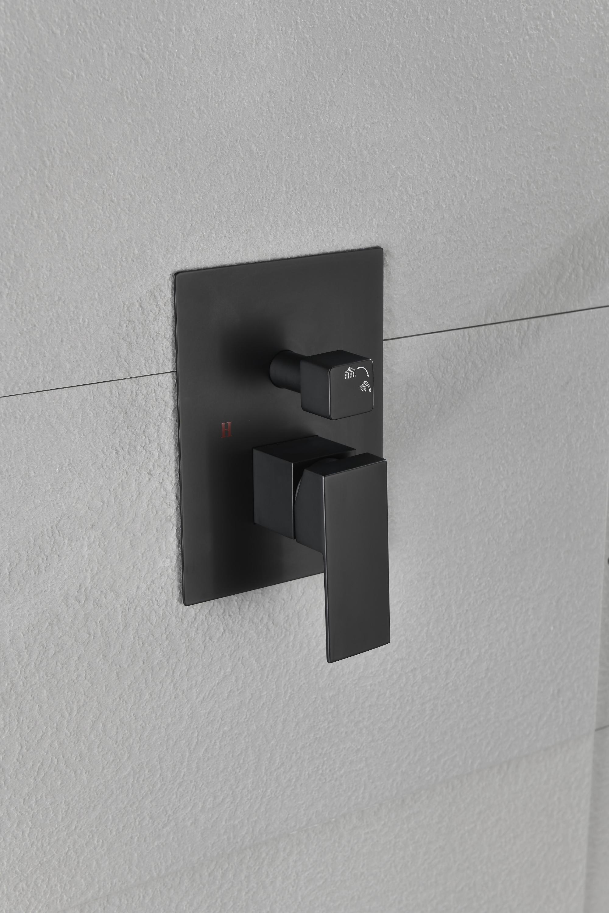 2 Way Outlet Function Solid Brass Shower Diverter Valve Mixer Rough-In Shower Handle Valve Kit Replacement