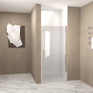 24-36 x 72 in Semi-Frameless Pivot Shower Door - 24-25 x 72 in / Chrome view 2