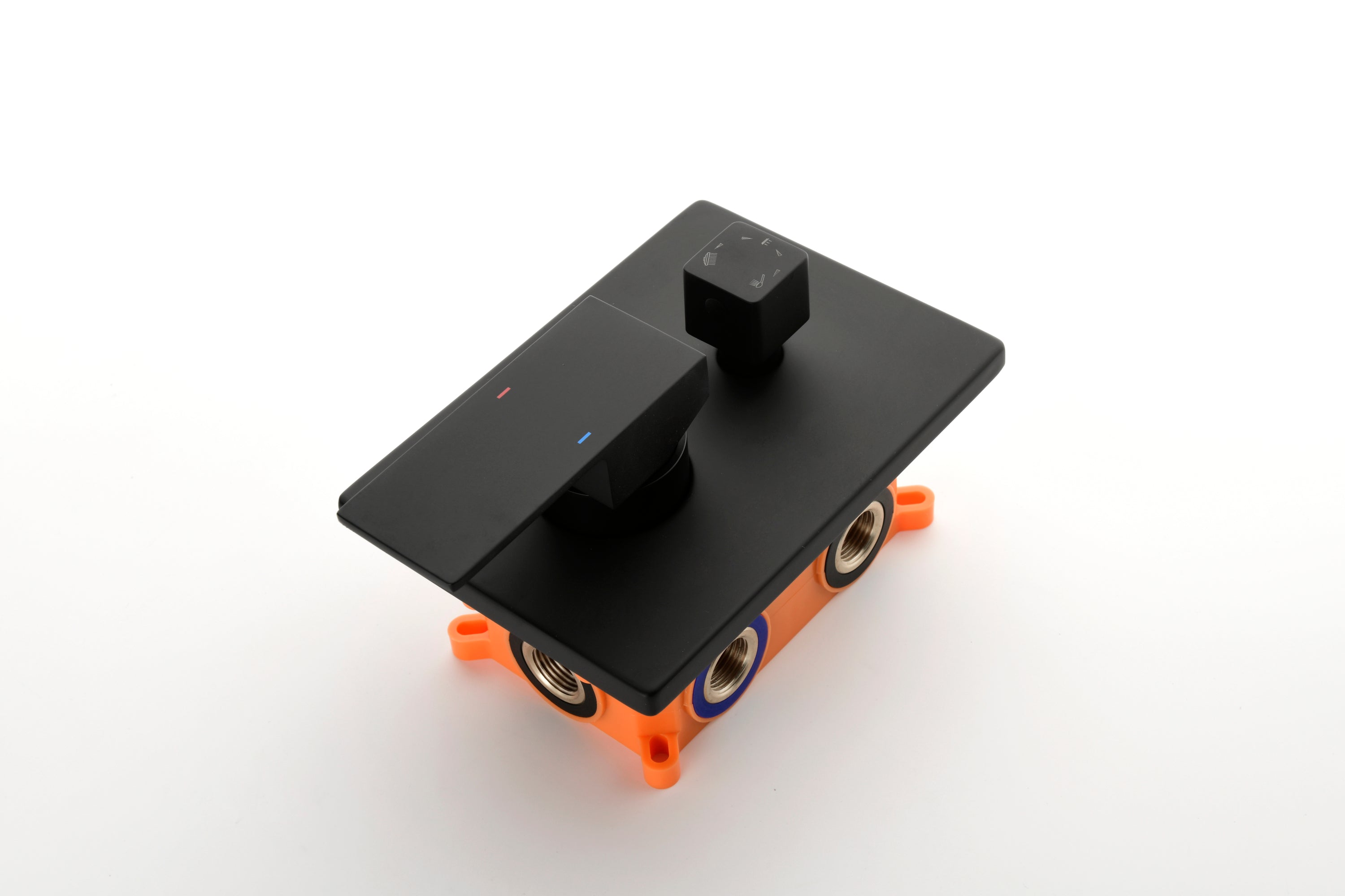 3 Way Outlet Function Solid Brass Shower Diverter Valve Mixer Rough-In Shower Handle Valve Kit Replacement