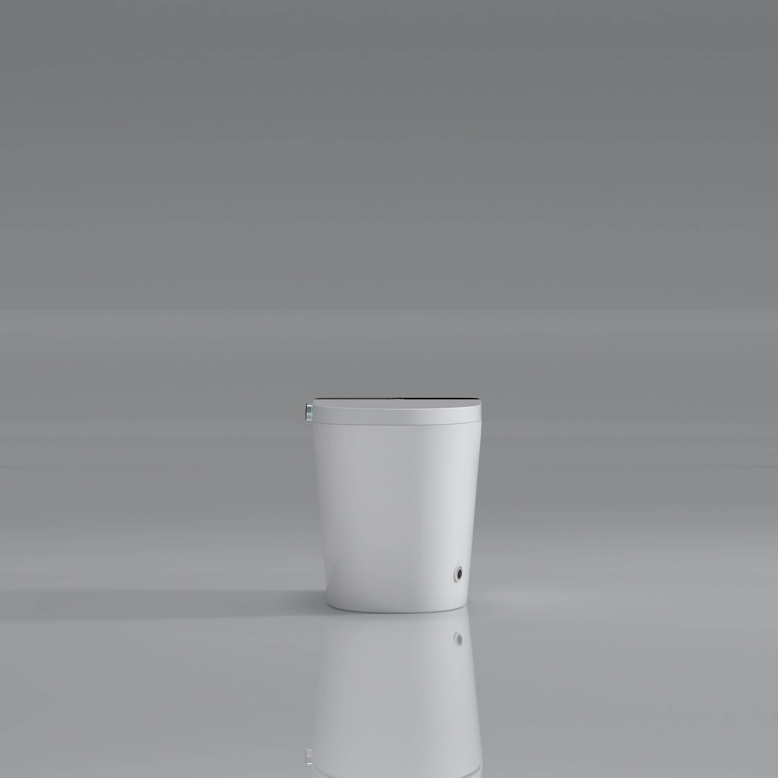 Modern Smart Toilet with Bidet Seat Built-in, Intelligent Toilet Auto Open/Close Seat, Foot Sensor, LED Display,Night Light, Warm Water & Dryer,White