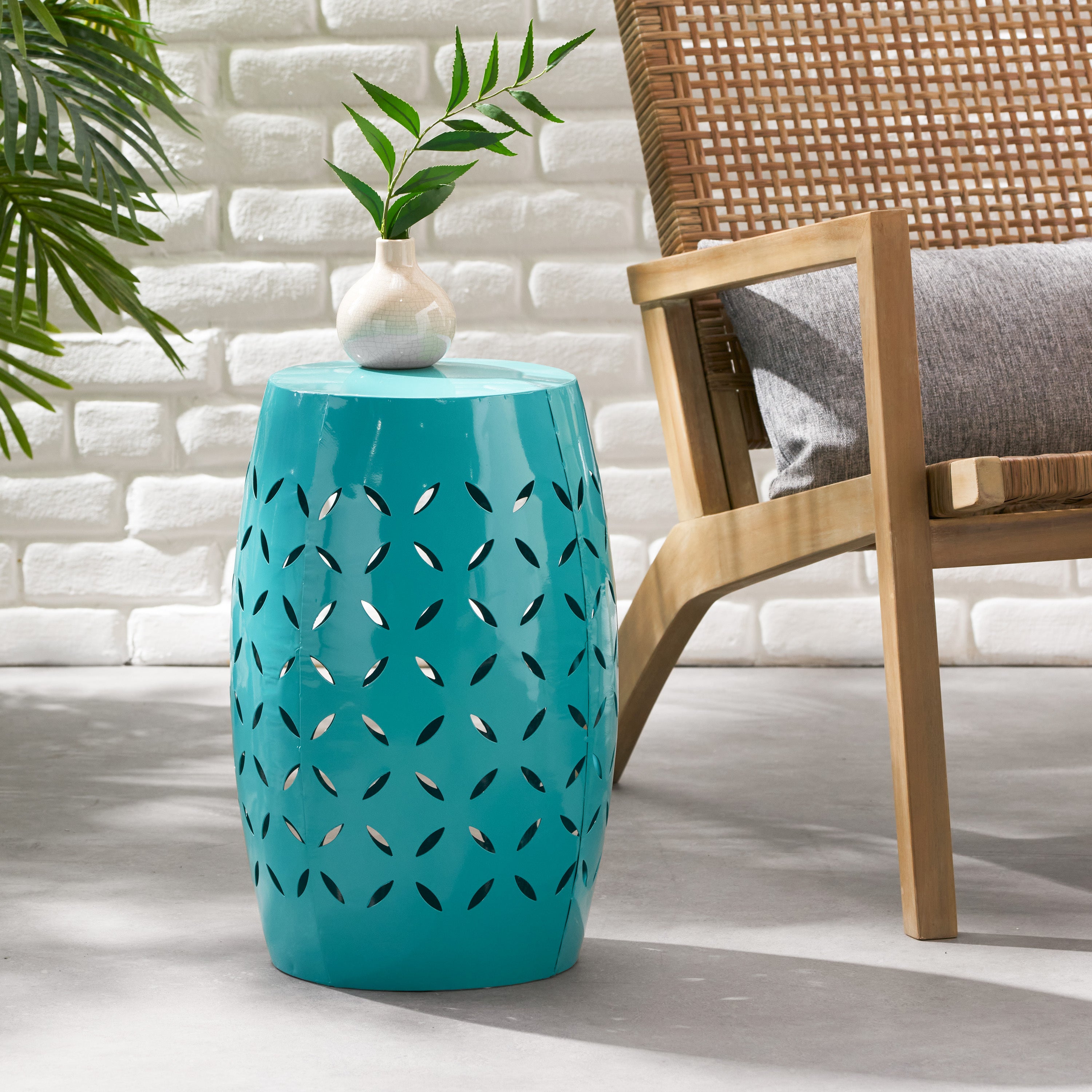 LILAC 12" SIDE TABLE - TEAL