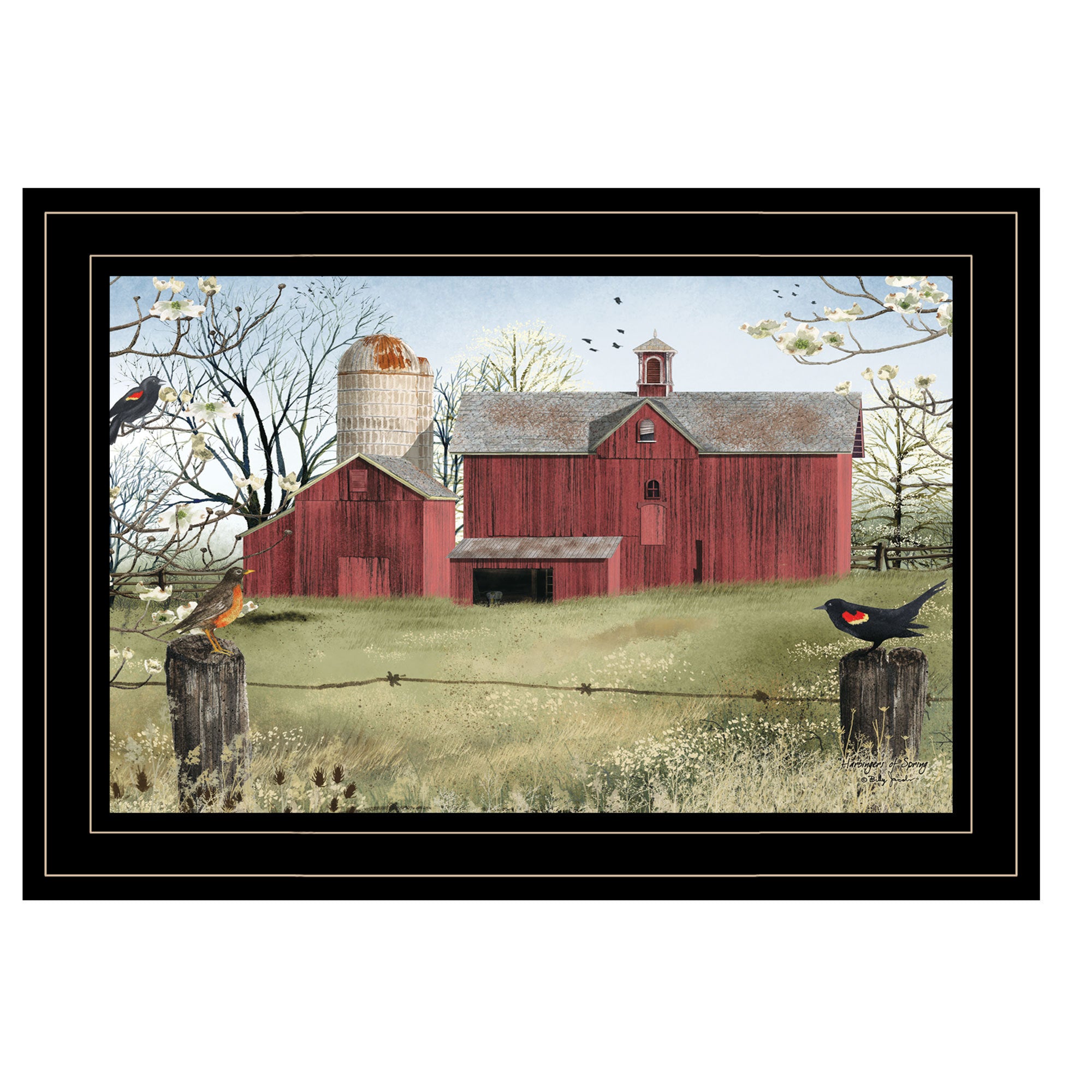 "Harbingers of Spring" by Billy Jacobs, Ready to Hang Framed Print, Black Frame