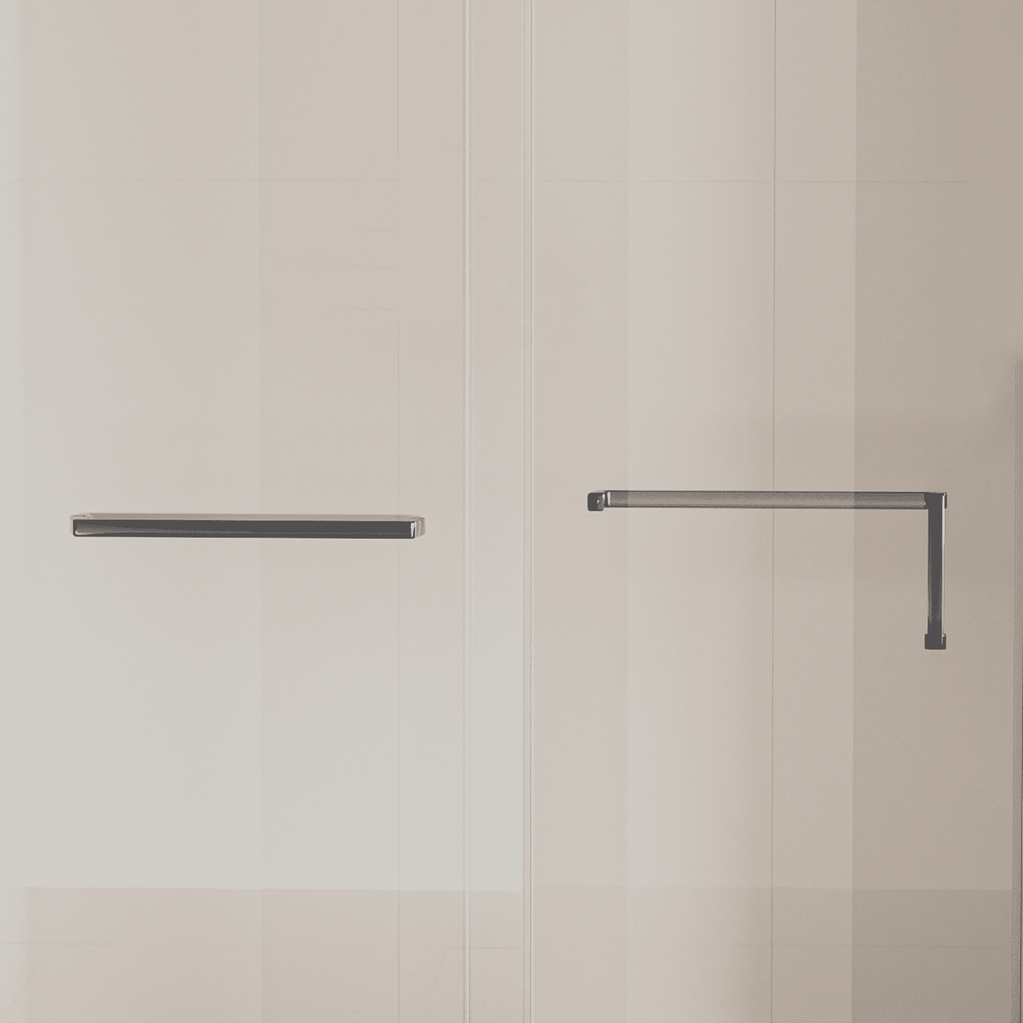 60"W x 76"H Frameless Soft-closing Shower Door, Single Sliding Shower Door, 5/16" (8mm) Clear Tempered Glass with Explosion-Proof Film, Stainless Steel Hardware, Matte Black 24D211-60MB-COMBO