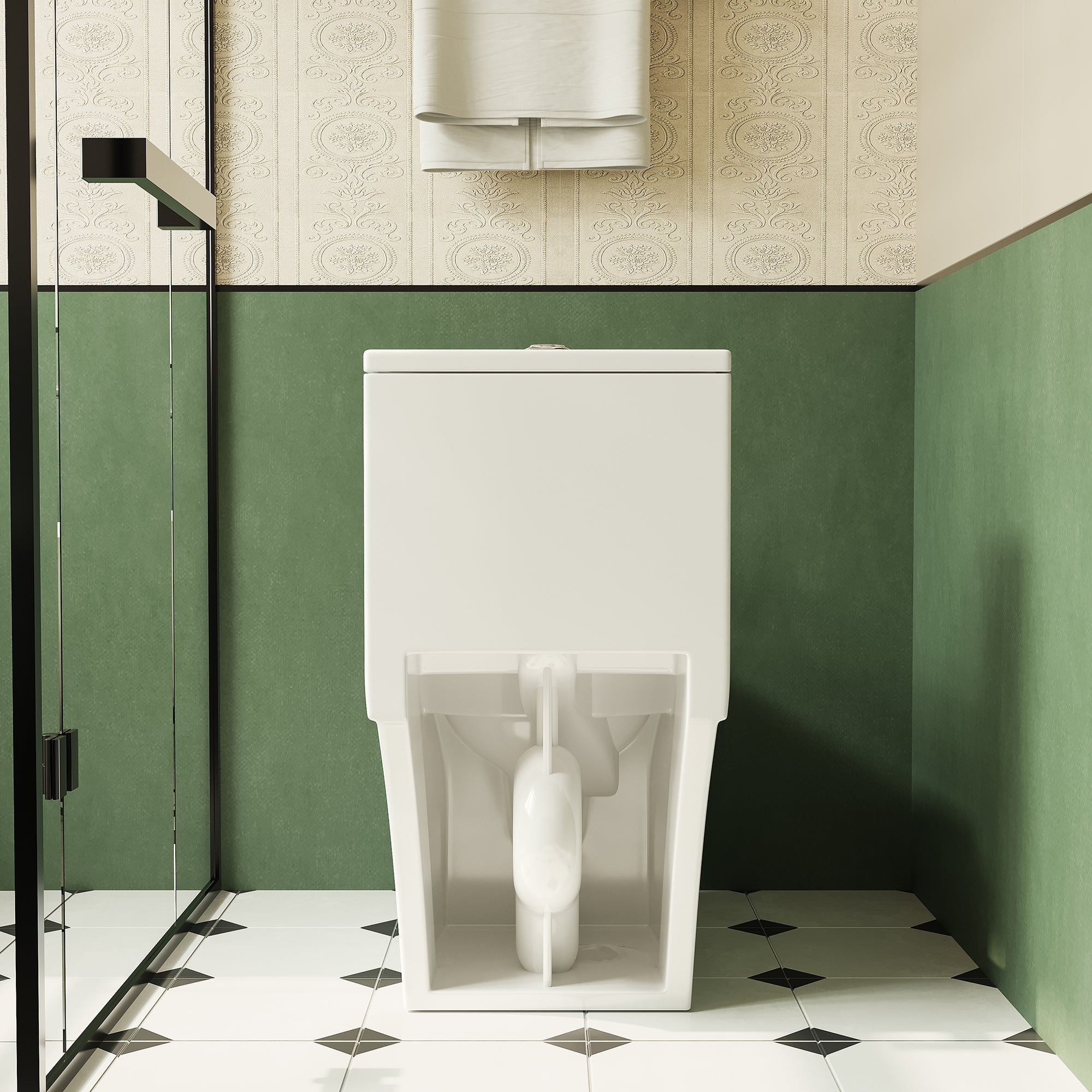 1.1/1.6 GPF Elongated Comfort Height Floor Mounted One-Piece Toilet, CUPC Certified, WaterSense Cetified, Ceramic, White Color, Soft Close Seat T039WT