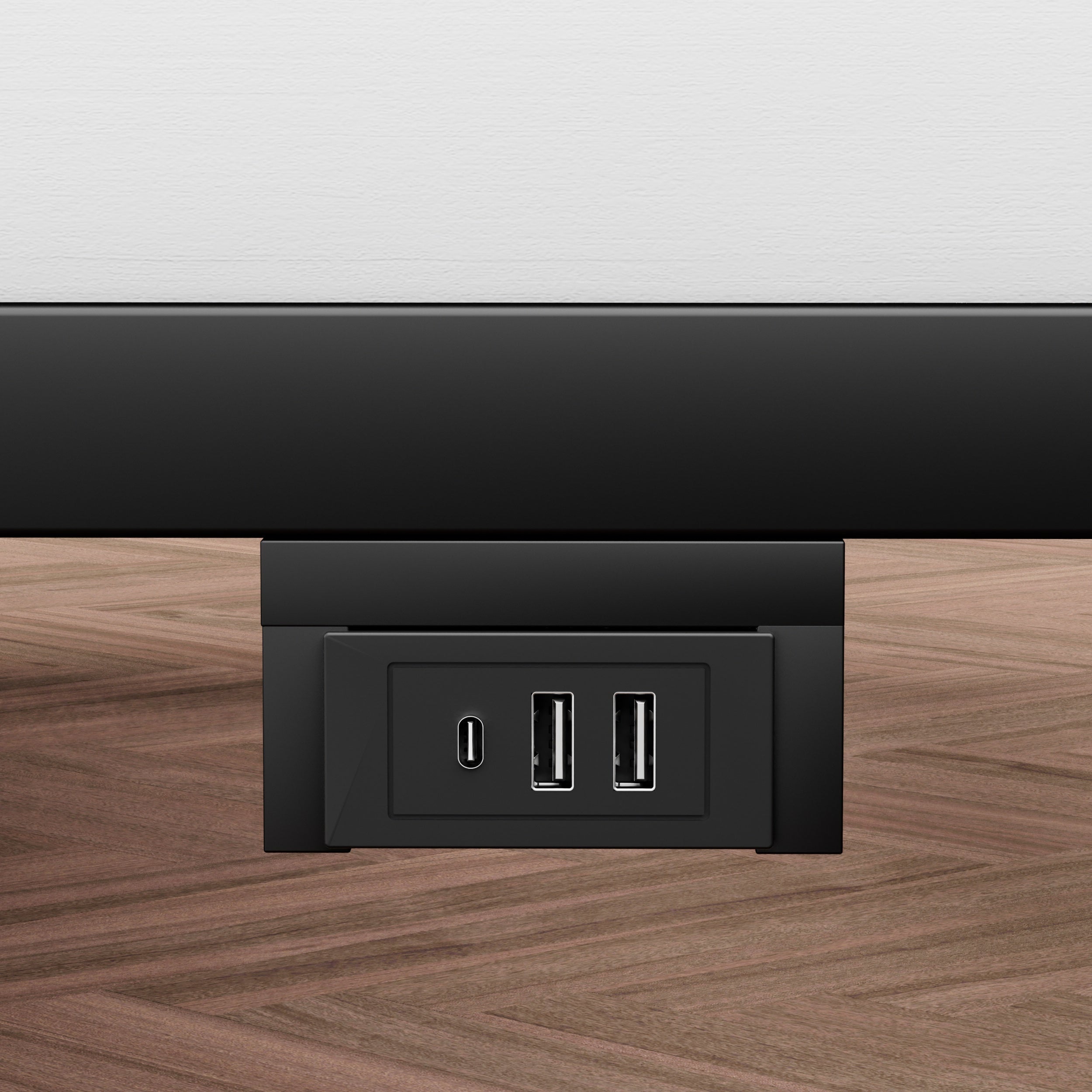 Floating Bed Frame King Size with LED Lights & charging station, Metal Platform Queen Bed, 79.9'' L x 76.2'' W x 7.9'' H.