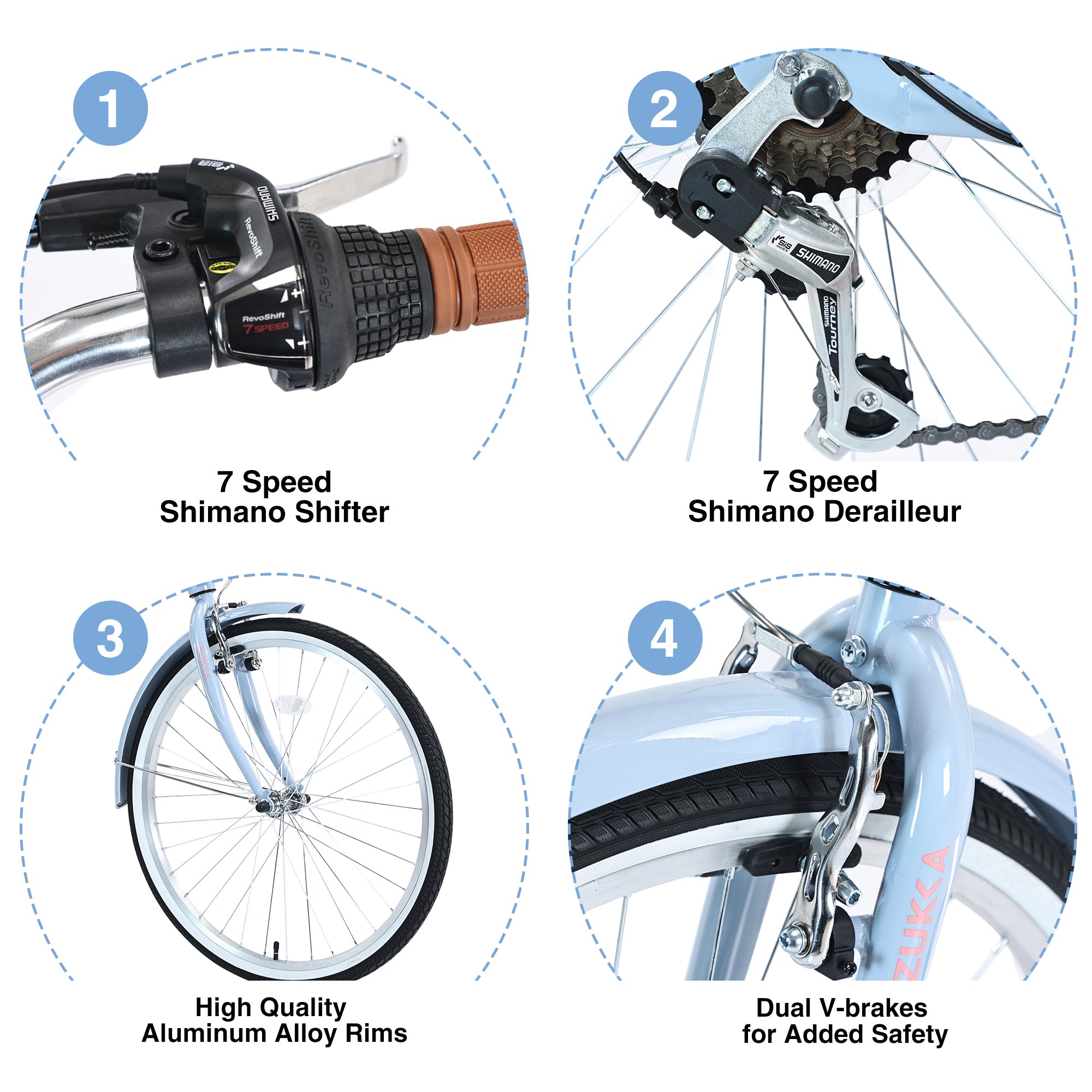 Ladys Bike, 7 Speed, Steel Frame, Multiple Colors