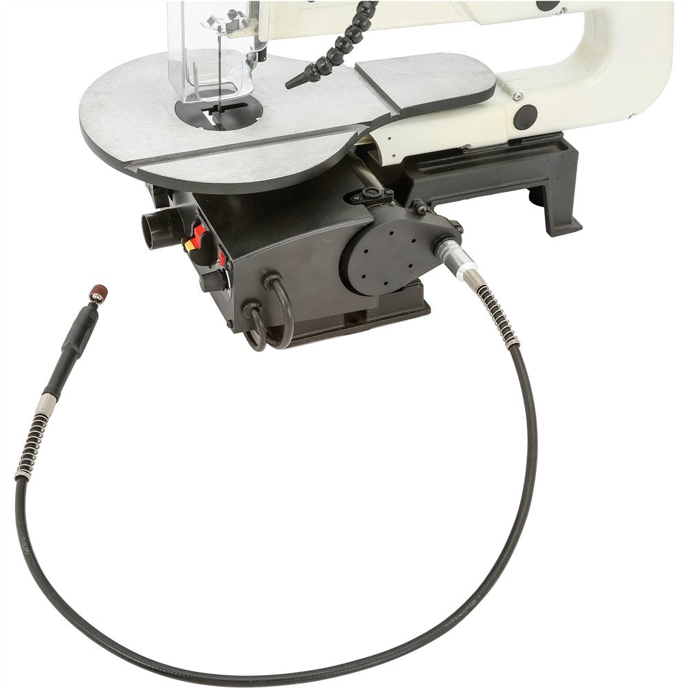 Shop Fox W1872 scroll saw side detail