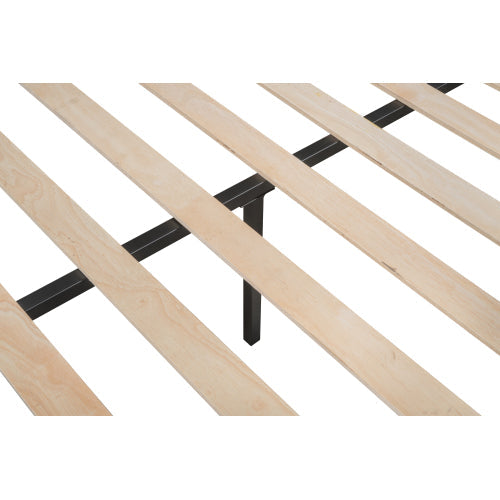 Wooden mattress slats and center support detail