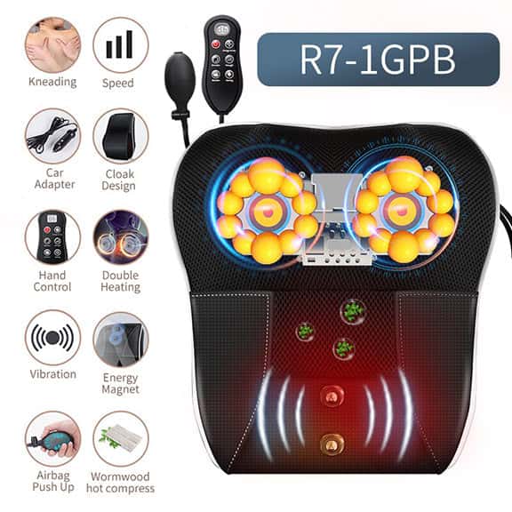Shiatsu Massager Pillow_Neck, Shoulder and Back Massager_Efforest Image