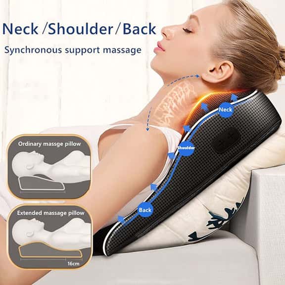 Shiatsu Massager Pillow_Neck, Shoulder and Back Massager_Efforest Image