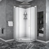 Shower Door 34-1/8"W x 72"H Semi-Frameless Neo-Angle Hinged Shower Enclosure, Brushed Nickel