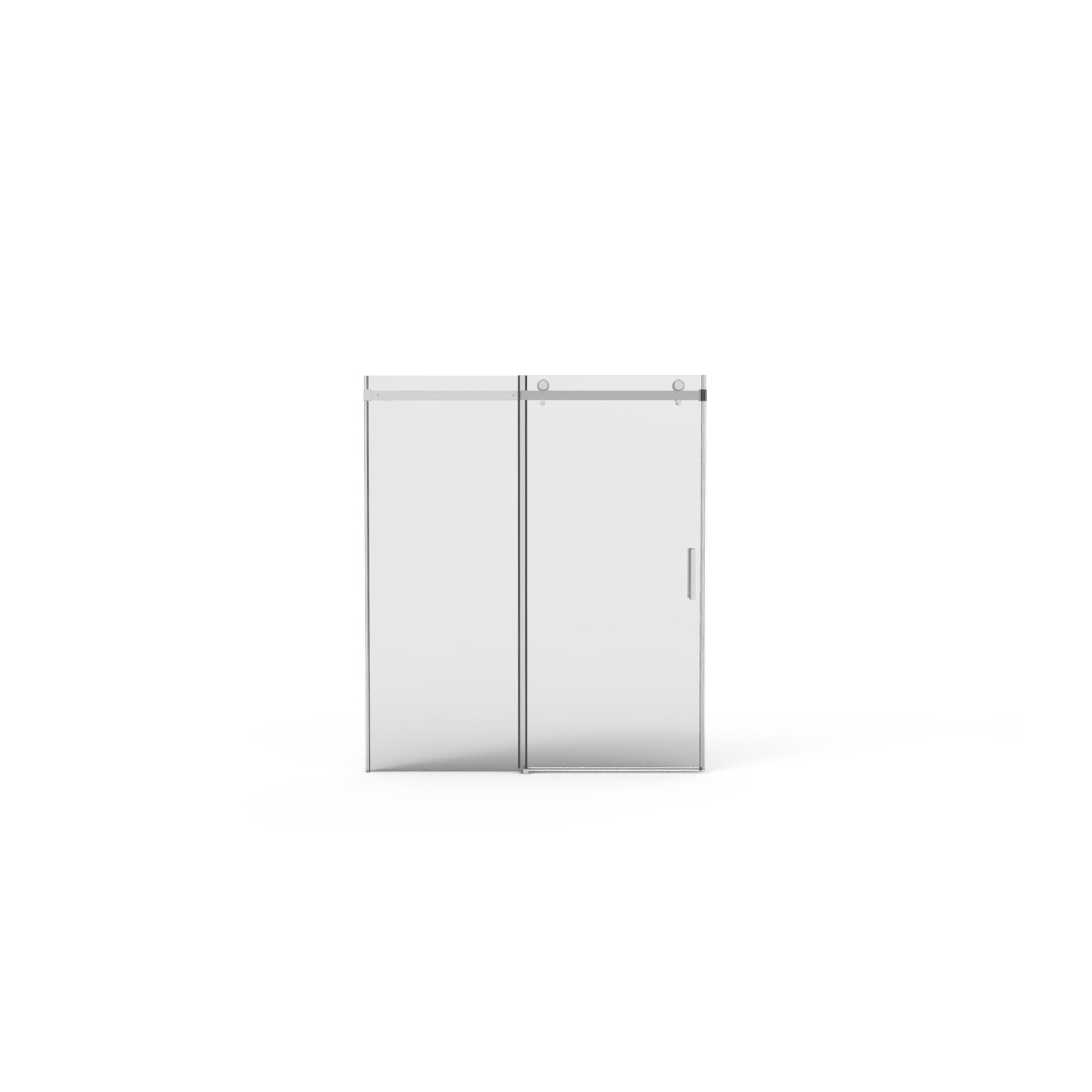 56"-60"W x 70"H Frameless Shower Door, Sliding Shower Door, with Premium 5/16"(8mm) Thick Tempered Glass Shower Enclosure,Double Side Easy Clean Coat,Brushed Nickel Finished With Buffer