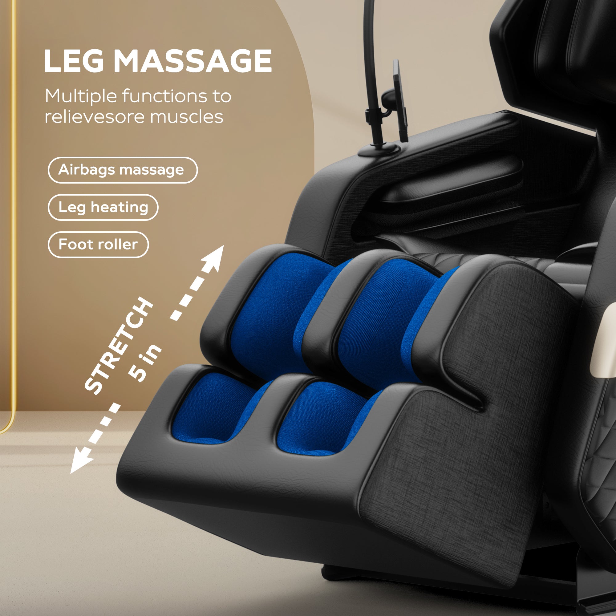 2024 Massage Chair Recliner with Zero Gravity with Full Body Air Pressure