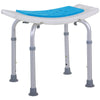 Homcom 6-Level Adjustable Curved Bath Stool Spa Shower Chair Non-Slip Design for the Elderly, Injured, & Pregnant Women