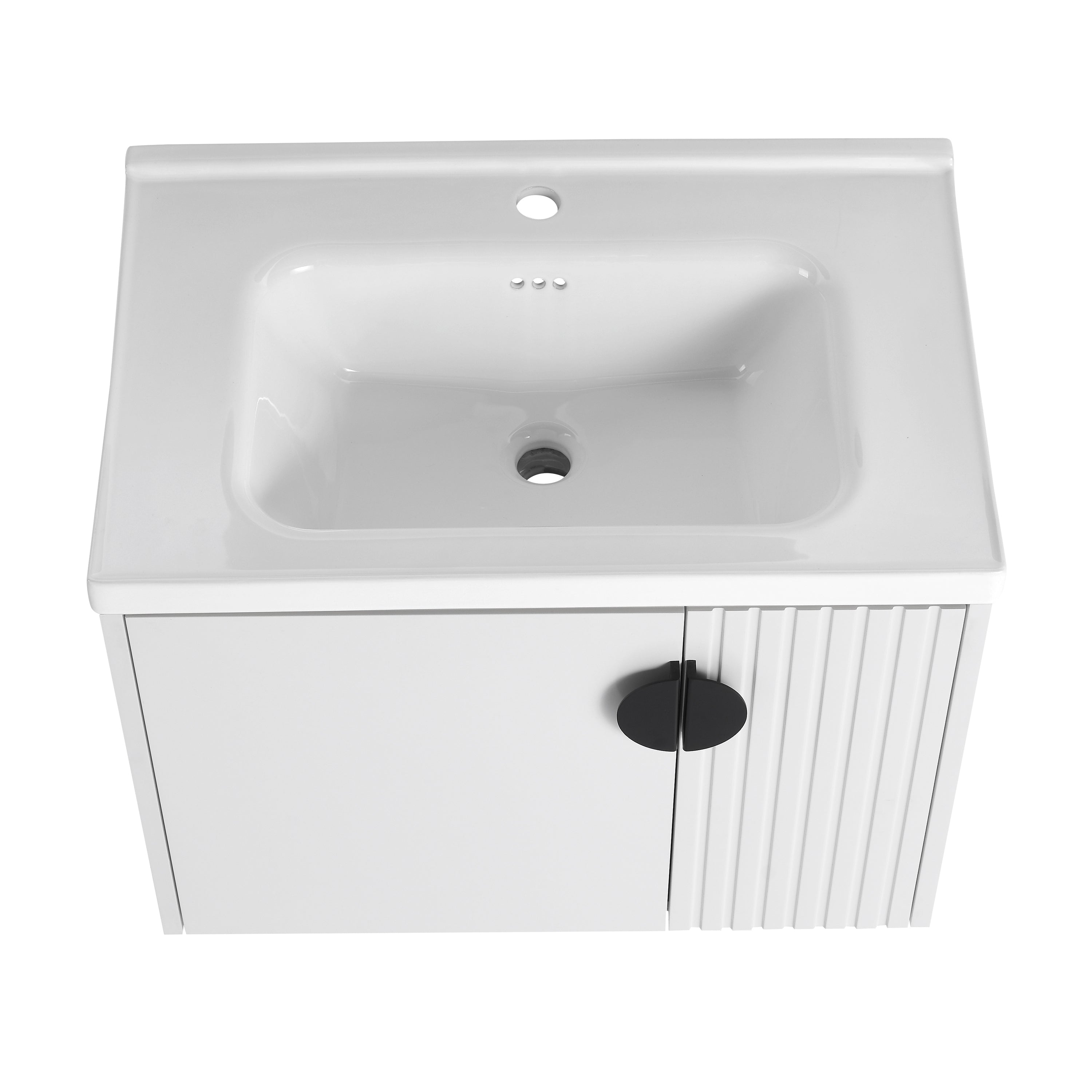 28 Inch Bathroom Vanity with Ceramic Sink, For Small Bathroom, Bathroom Vanity with Soft Close Door