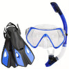 Mask Fin Snorkel Set with Adult Snorkeling Gear 180° Panoramic View Diving Mask Large-XL