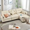 Oversized 86.1'' L Shaped Modular Sectional Couches with USB Ports, Ottoman, Lumbar Pillows