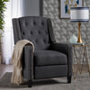 Classic Dark Grey Fabric Push Back Chair