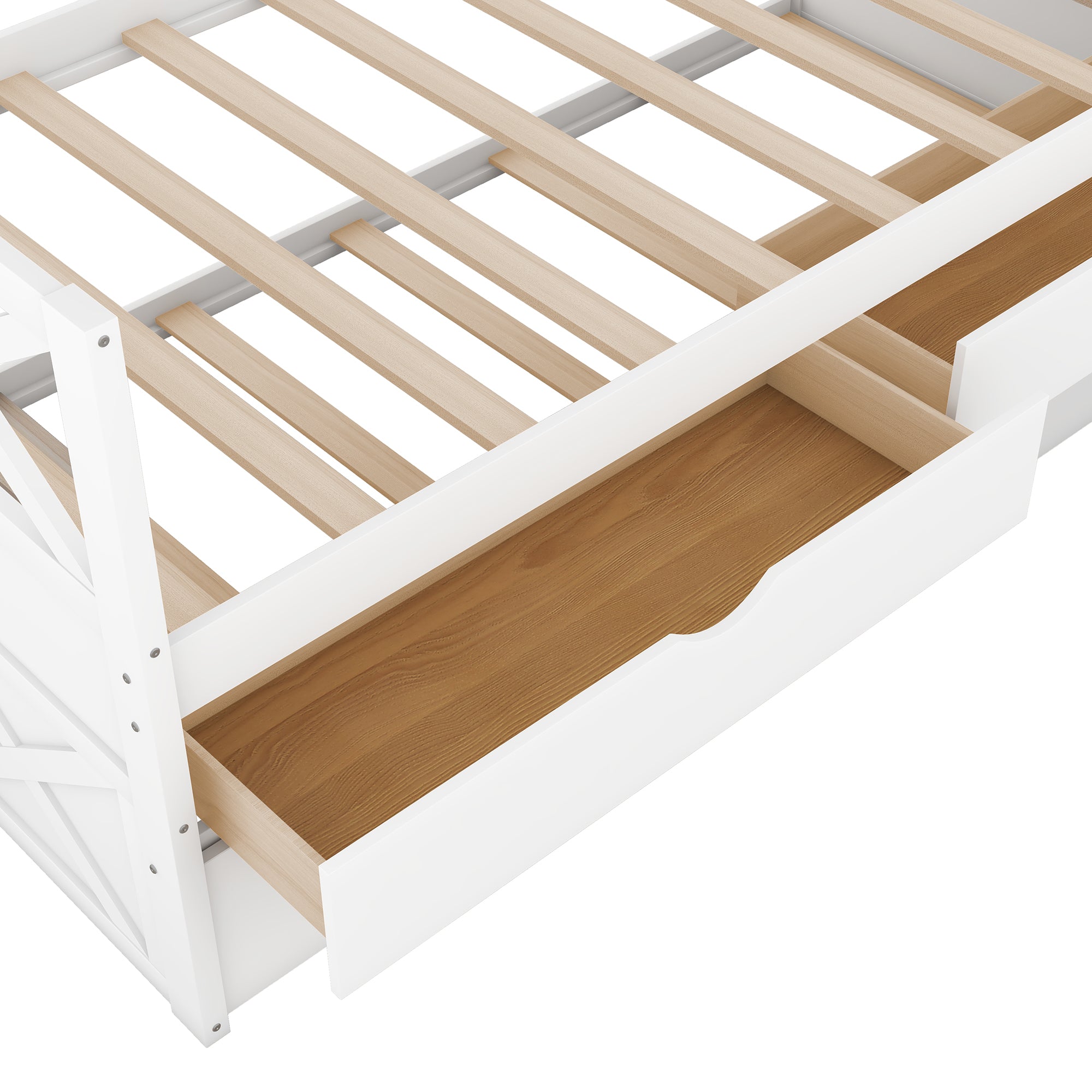 Multi-Functional Daybed with Drawers and Trundle, White