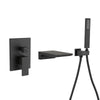 Modern Style matte black Wall Mount Tub Filler Bathroom Bathtub Faucet Shower Set