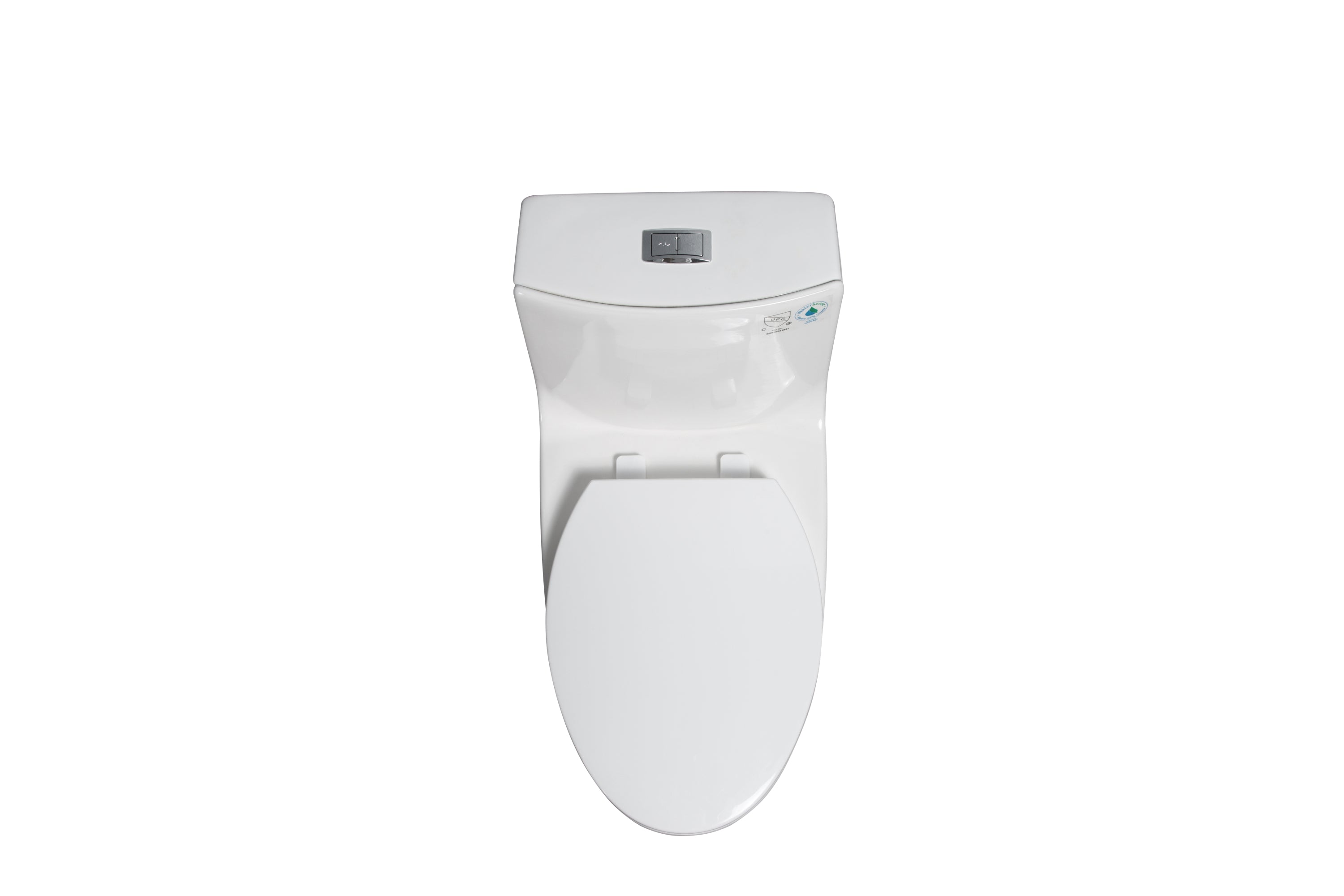 1.1/1.60 GPF Dual-Flush One Piece Toilet, Water-Saving Elongated Comfort Height Floor Mounted, Soft Closing Seat, 1000 Gram Map Flushing Score Toilet, Glossy White 23T02-GW