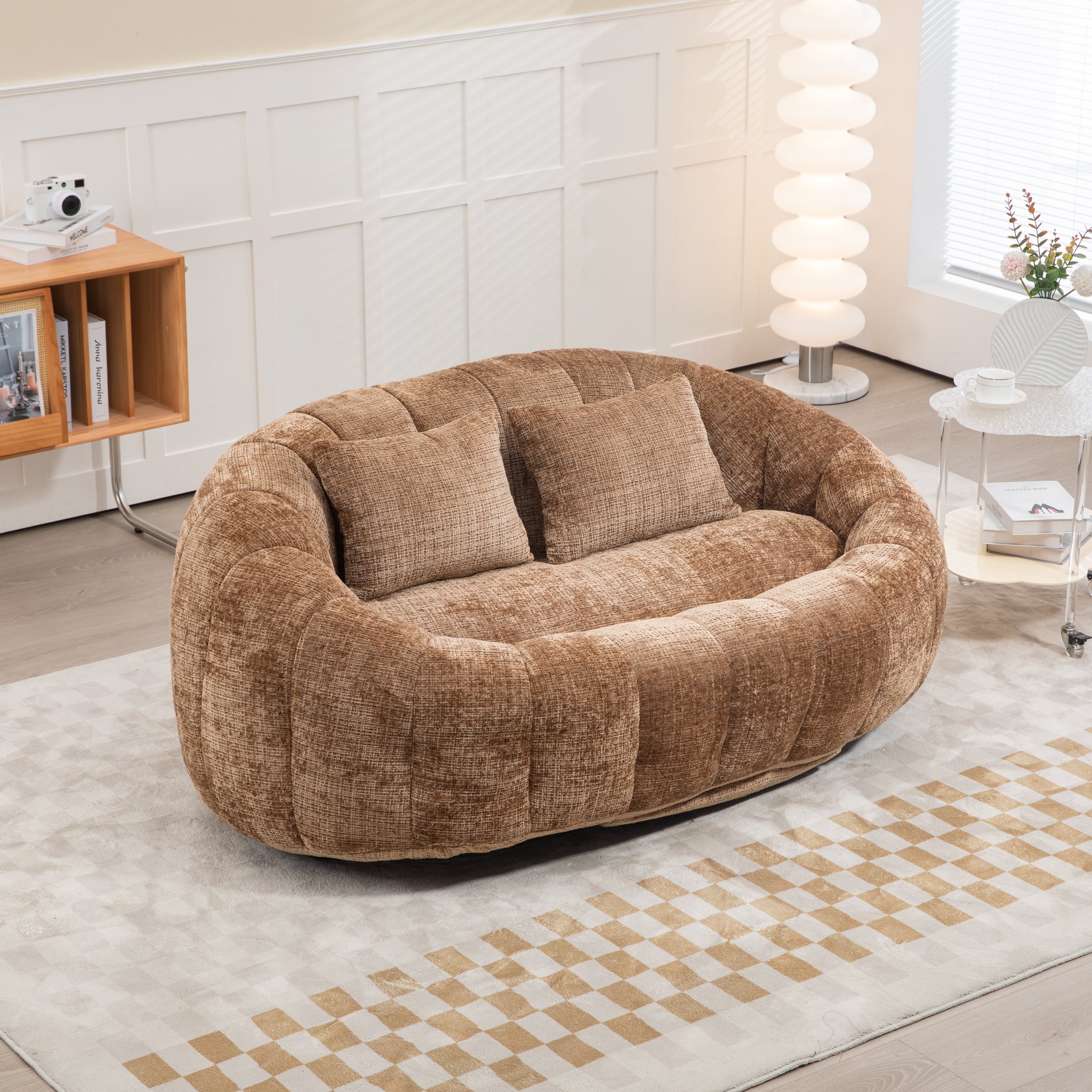 COOLMORE Bean Bag sofa Lazy Sofa Durable Comfort Lounger High Back Bean Bag Chair Couch for Adults and Kids, Indoor & Outdoor, Accent Floor Soft Lounge Chair  (Coffee chenille)