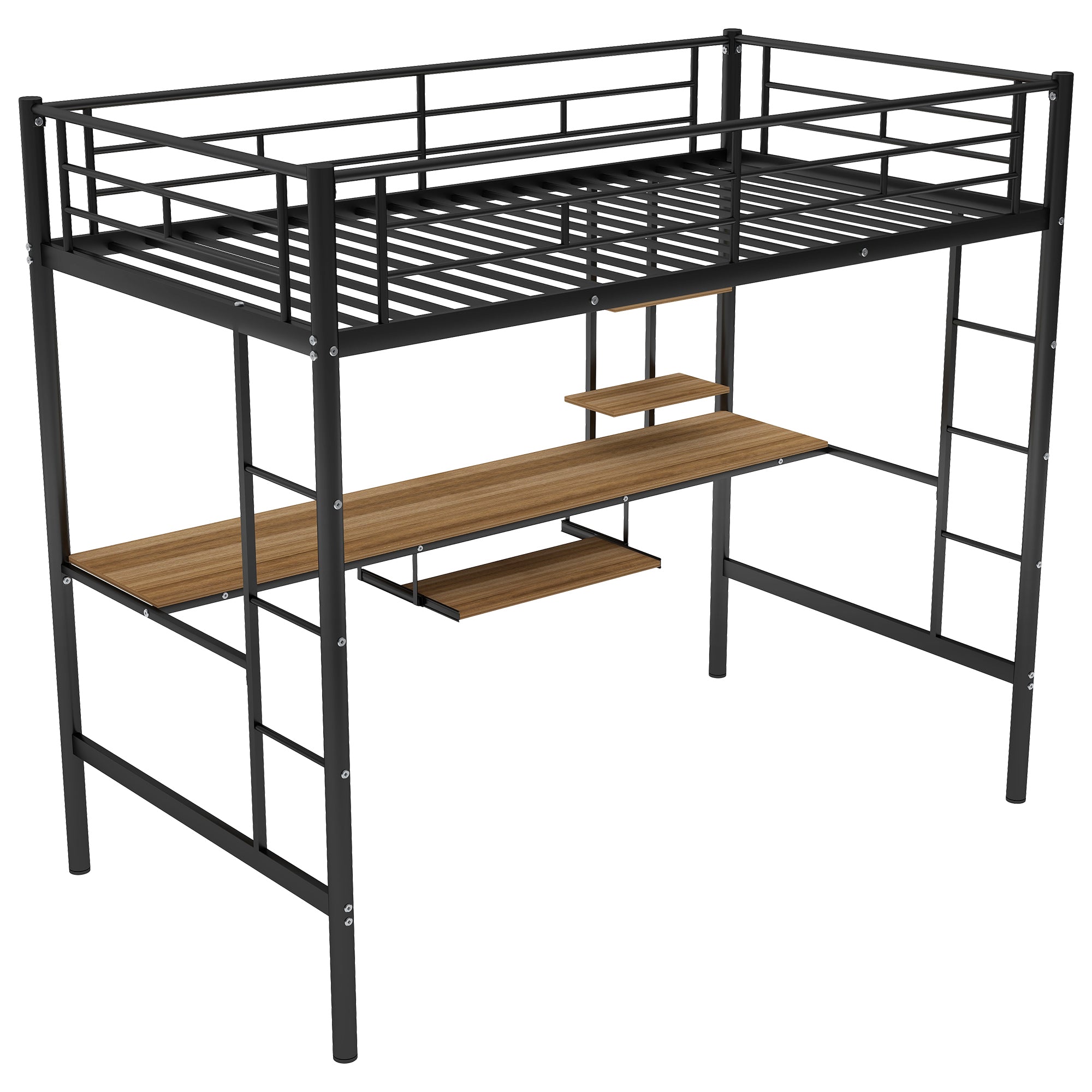 Loft Bed with Desk and Shelf , Space Saving Design,Twin(OLD SKU:MF193081AAB)