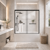 60 x 60 in Semi-Frameless Sliding Tub Door - 60 x 60 in / Matte Black view 1