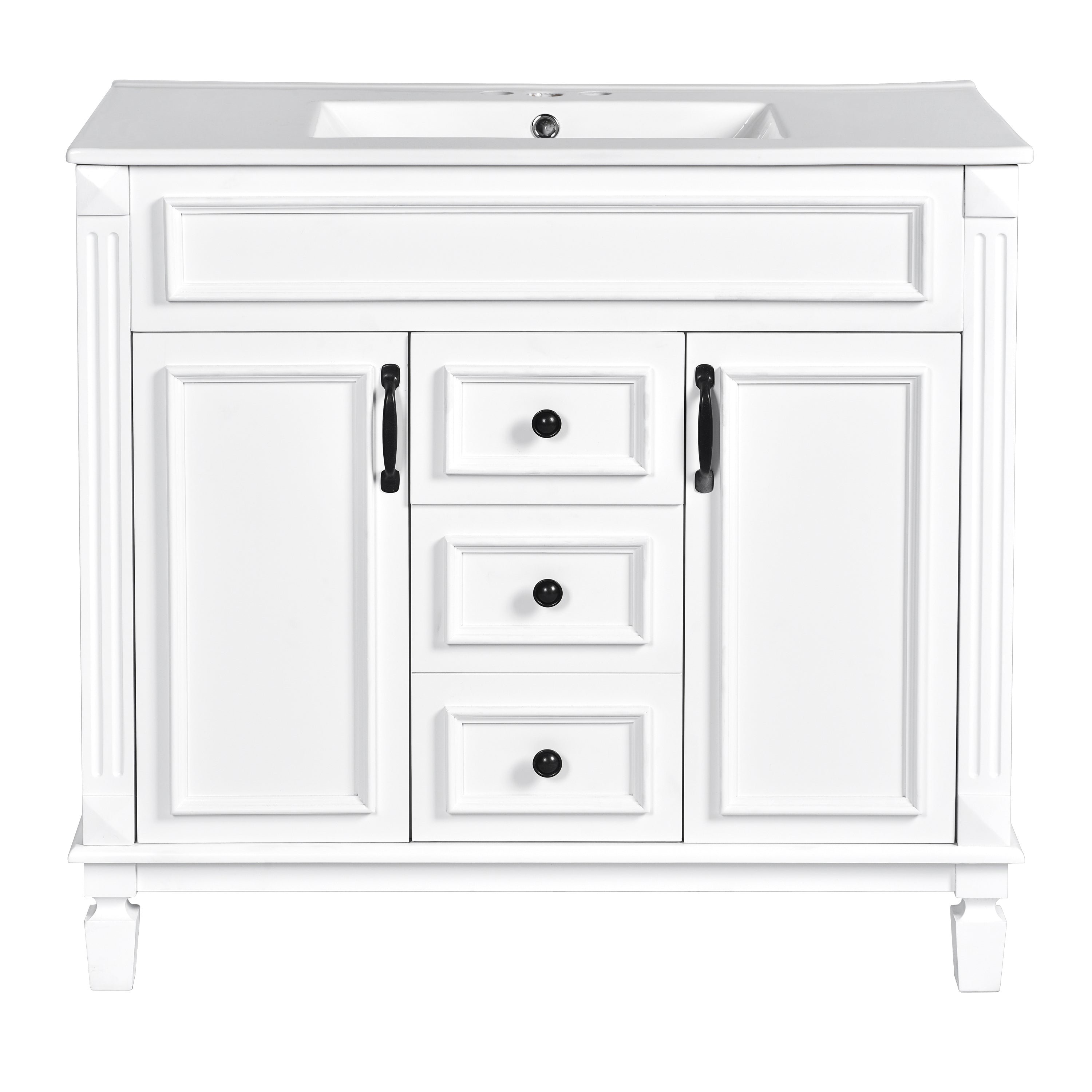 36 in. Modern Single-Sink Bathroom Vanity with Top Sink — supplier product image 4
