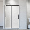 46-48 x 76 in Frameless Single Sliding Shower Door - 46-48 x 76 in / Matte Black view 1