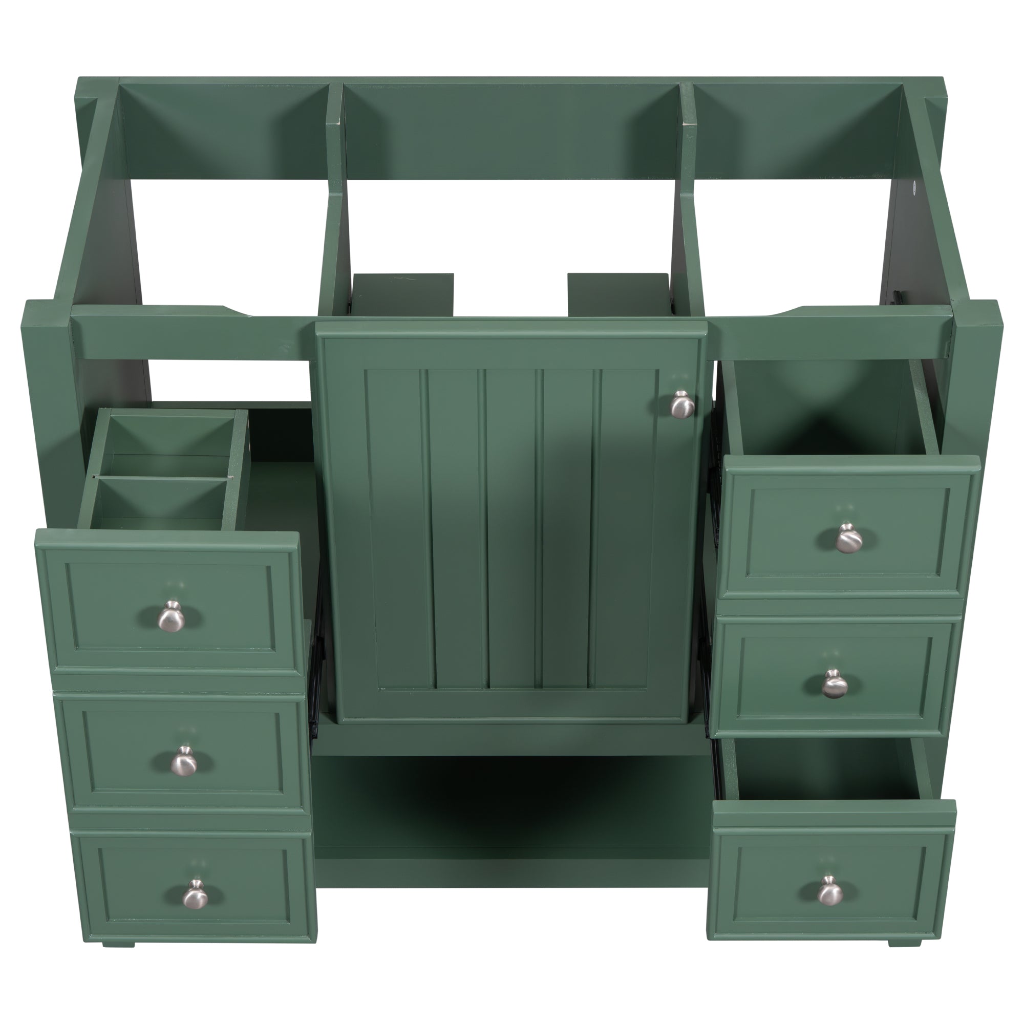 36" Bathroom Vanity without Sink, Cabinet Base Only, One Cabinet and three Drawers, Green