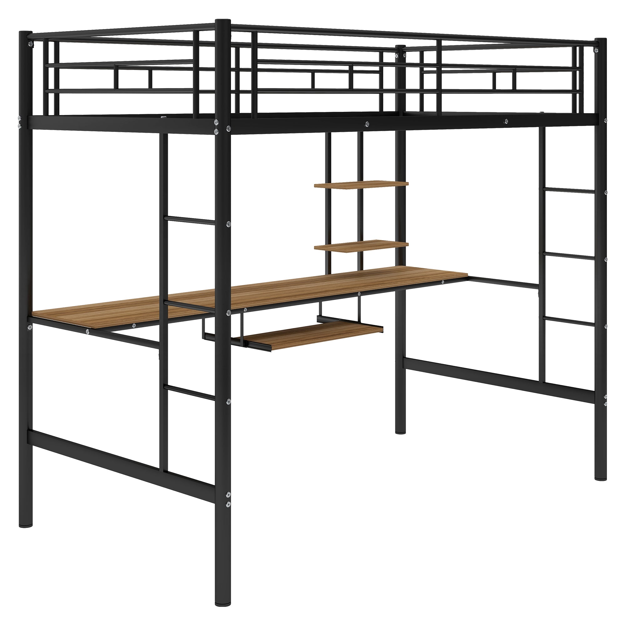 Loft Bed with Desk and Shelf , Space Saving Design,Twin(OLD SKU:MF193081AAB)