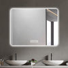 Bathroom Mirror with Led Lights Front and Backlit,  Anti-Fog Lighted Vanity Mirrors for Wall Mounted, 3 Colors and 5 level Dimmable, Horizontal/Vertical