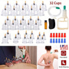 32 Cups Cupping Set Chinese Massage Medical Body Healthy Relax Vacuum Suction