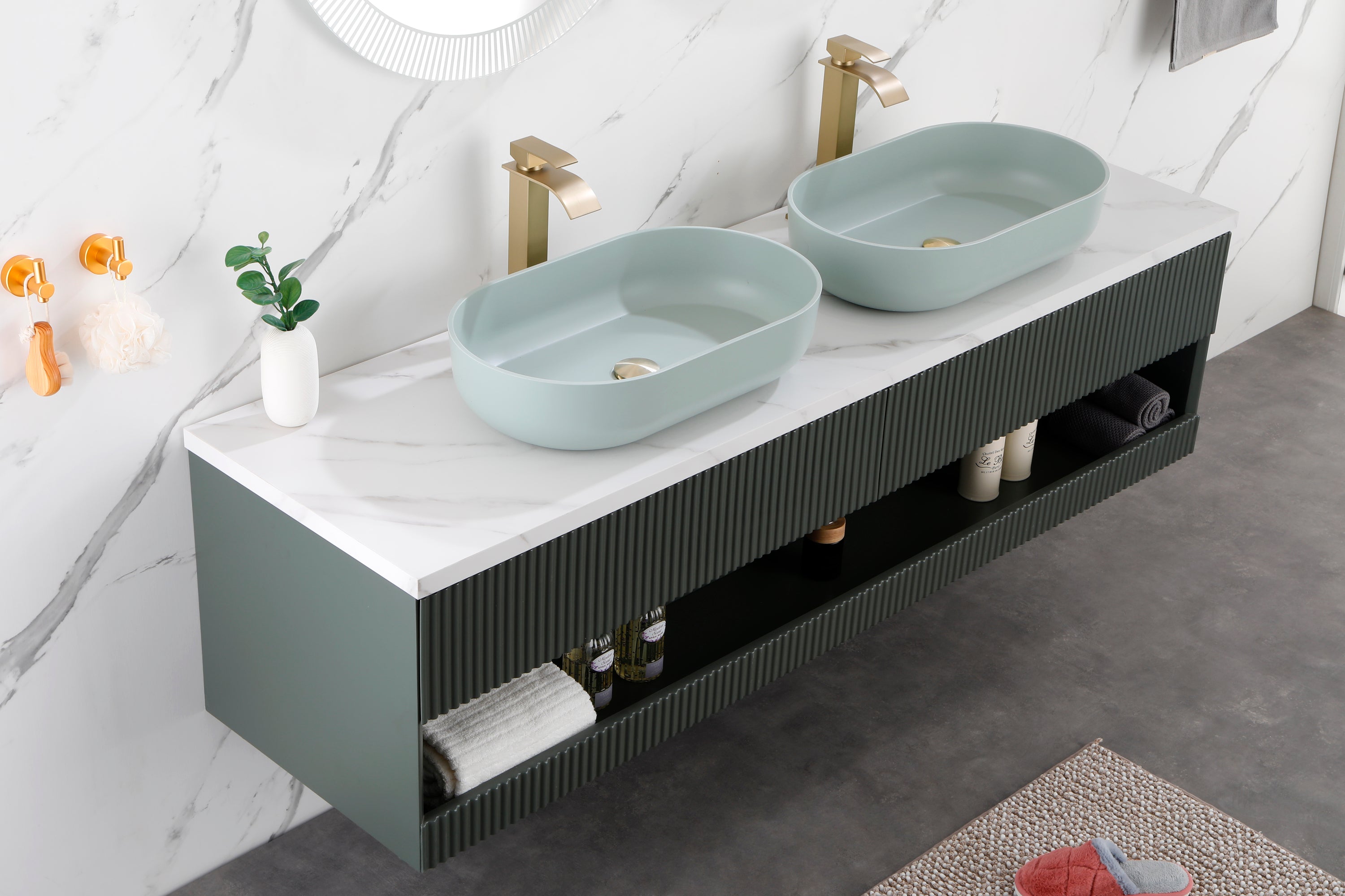 Modern Oval 24"x14"   Above  Bathroom Vessel Sink, Bathroom Sink for Lavatory Vanity Cabinet